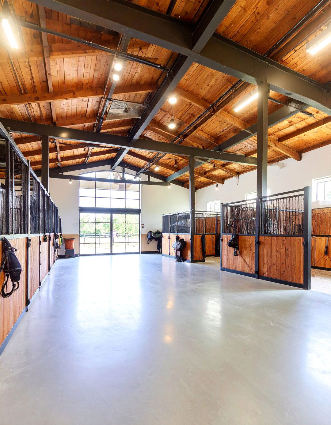 Industrial Style Tack Room with Steel Framework - 25 Tack Room Ideas