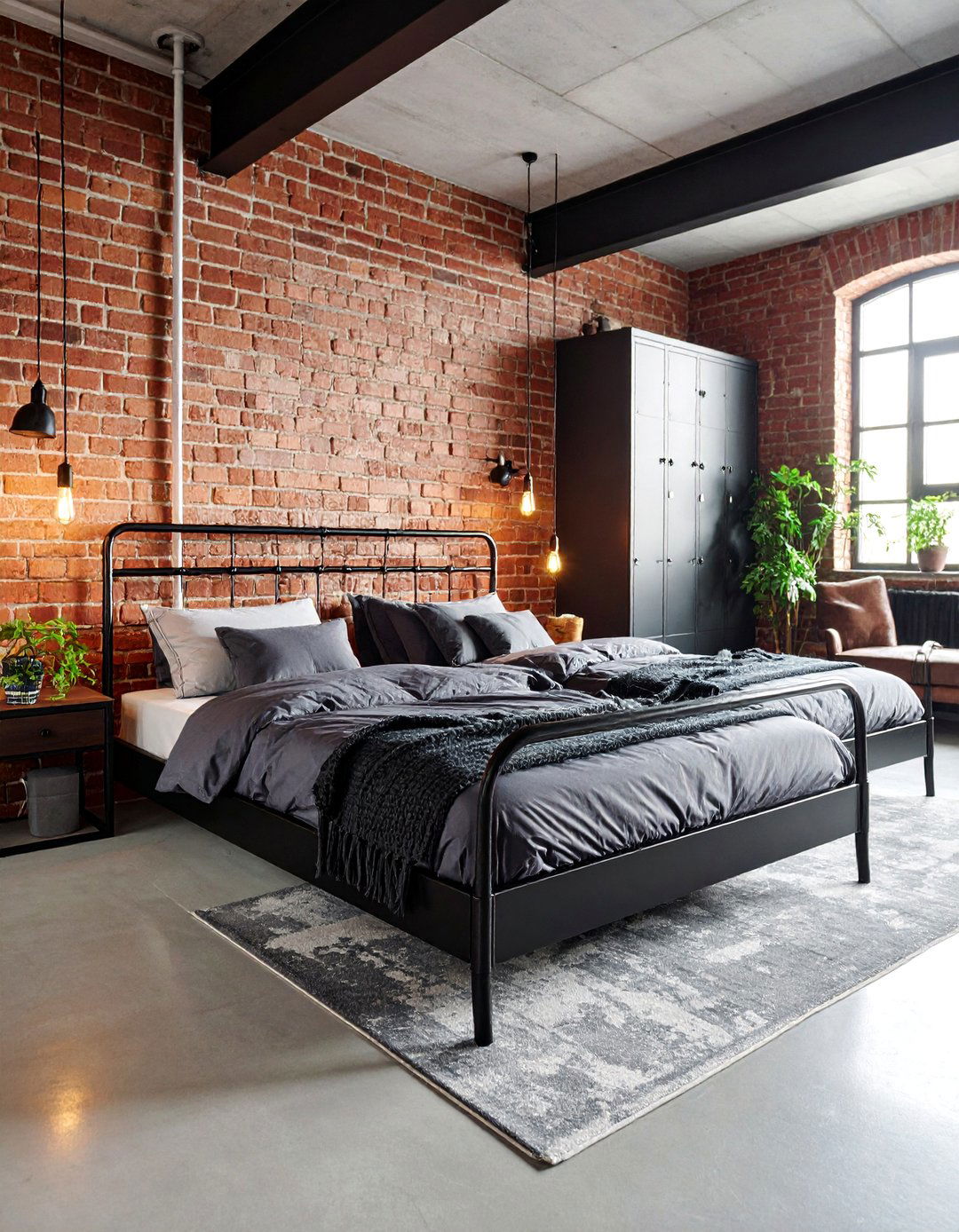 Industrial Twin Bedroom with Metal Frames - 25 Twin Bedroom Ideas