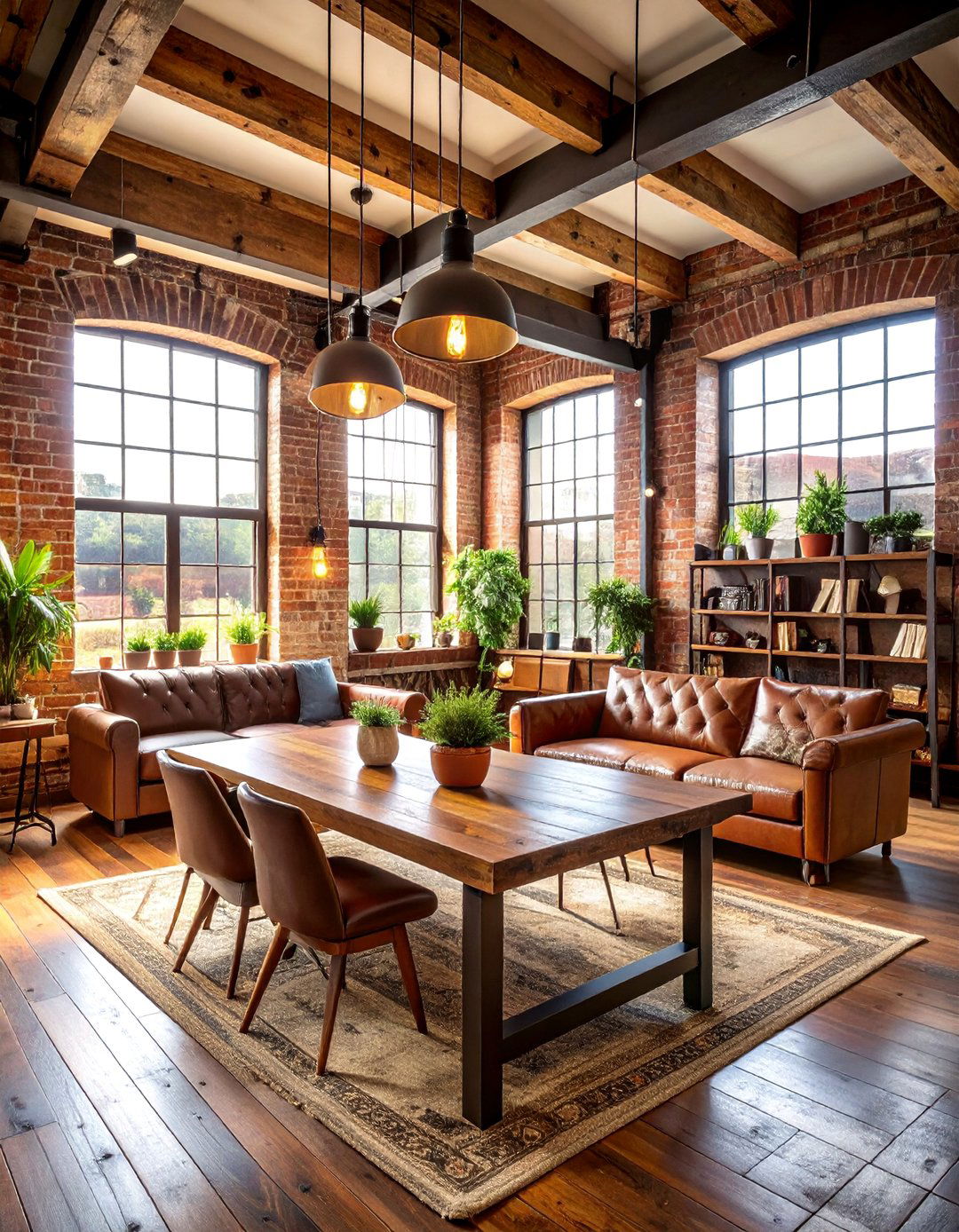Industrial Vintage Loft with Exposed Brick - 25 Vintage Decor Ideas