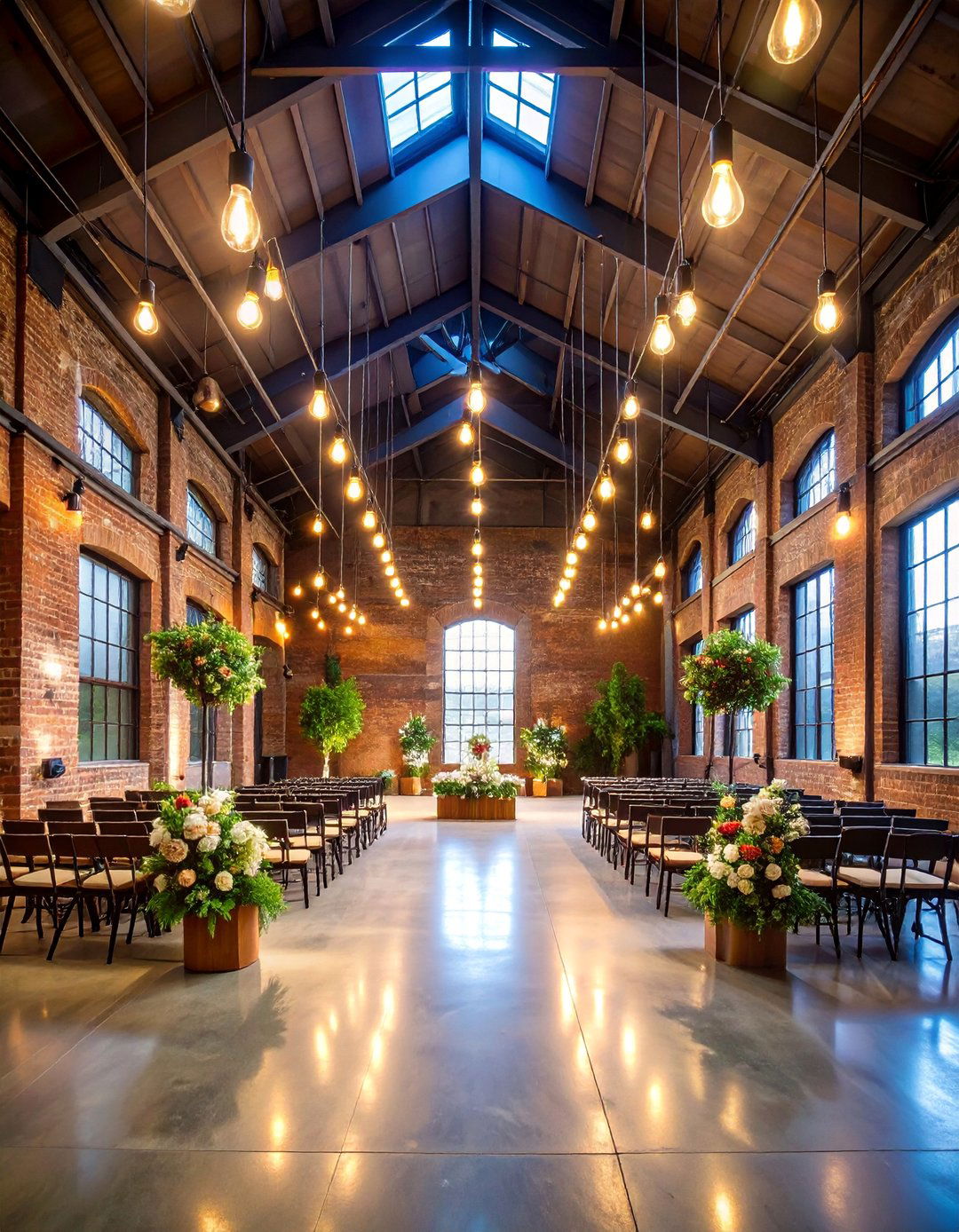 Industrial Warehouse Wedding Ceremony with Modern Edge - 25 Wedding Ceremony Ideas