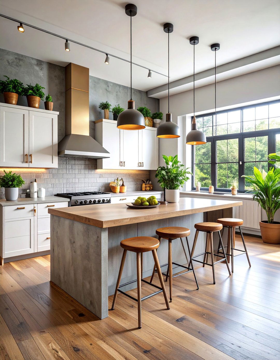 Industrial White Cabinets with Brass Pipe Hardware - 25 White Kitchen Cabinets With Gold Hardwar