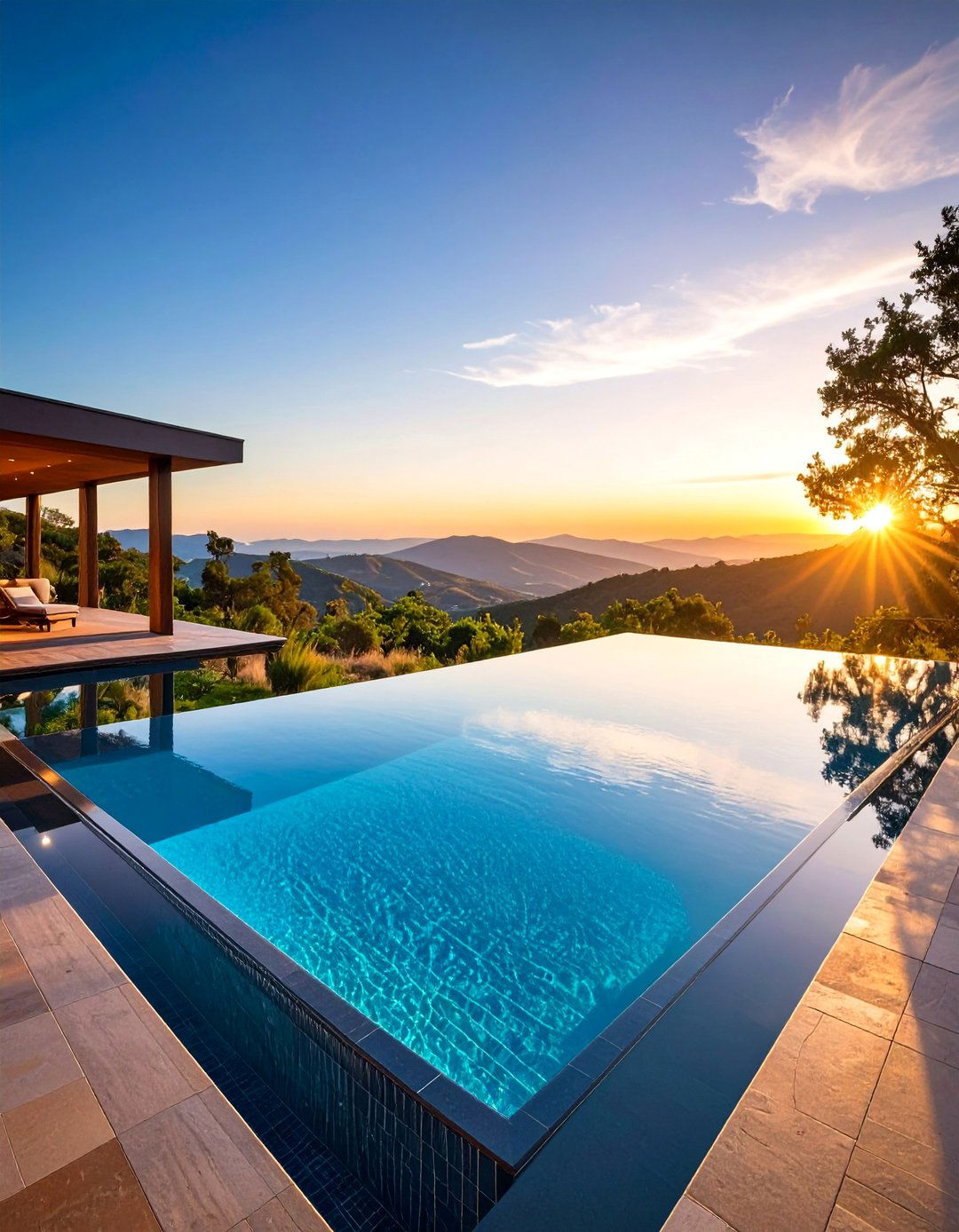 Infinity Edge Pool with Horizon Views - 25 Small Inground Pool Ideas