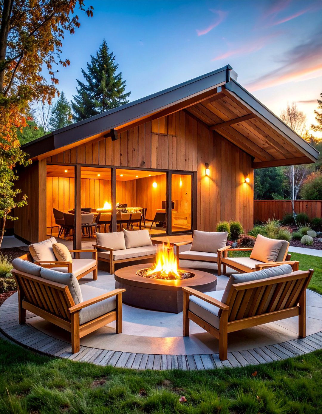 Integrated Bench Seating Wood Shed - 25 wood shed ideas