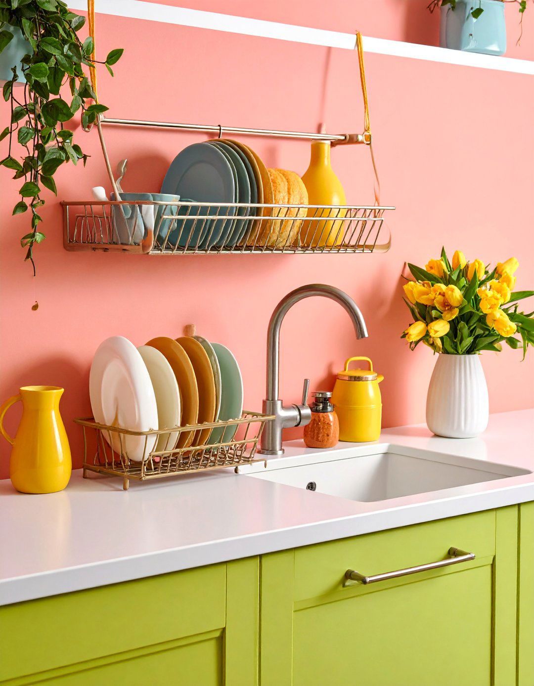 Integrated Drying Rack Storage - 25 Kitchen Sink Organization Ideas