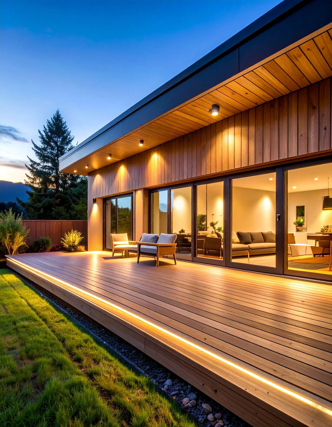 Integrated LED Strip Lighting Fascia - 25 Deck Fascia Ideas