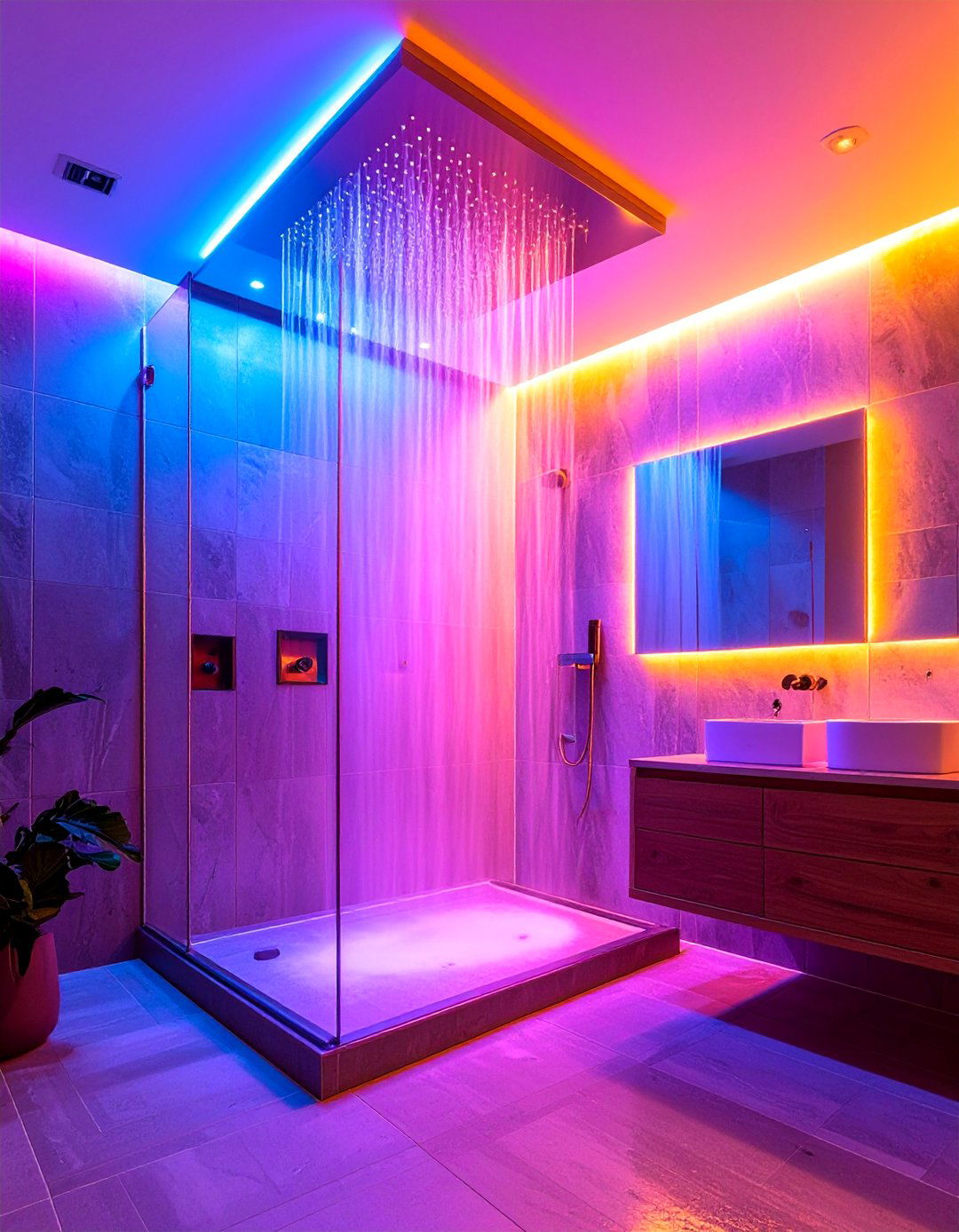 Integrated Steam Shower Lighting - 25 Shower Lighting Ideas