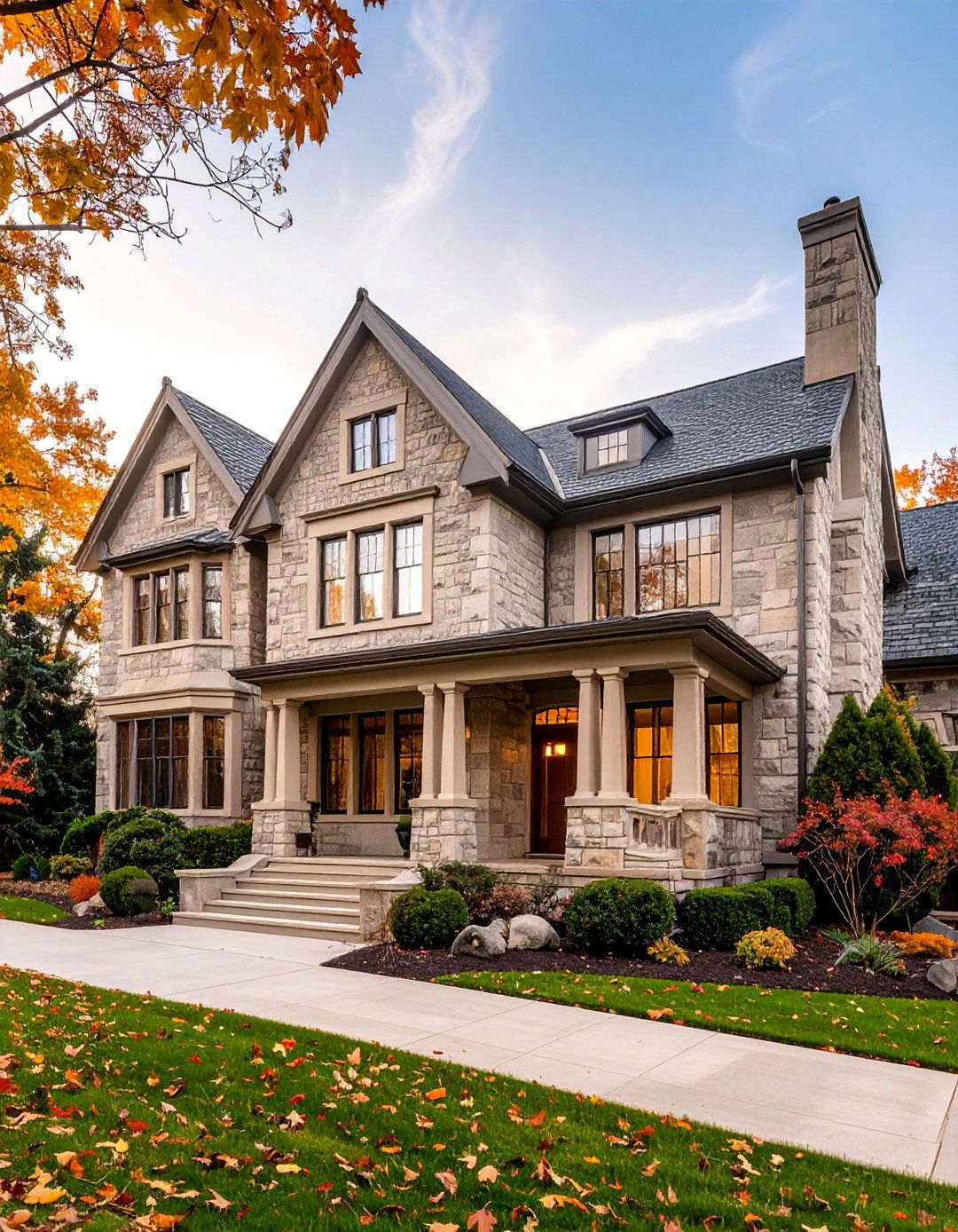 Intellectual Gray Academic Institutional Style - 25 Greige Paint Colors for Exteriors