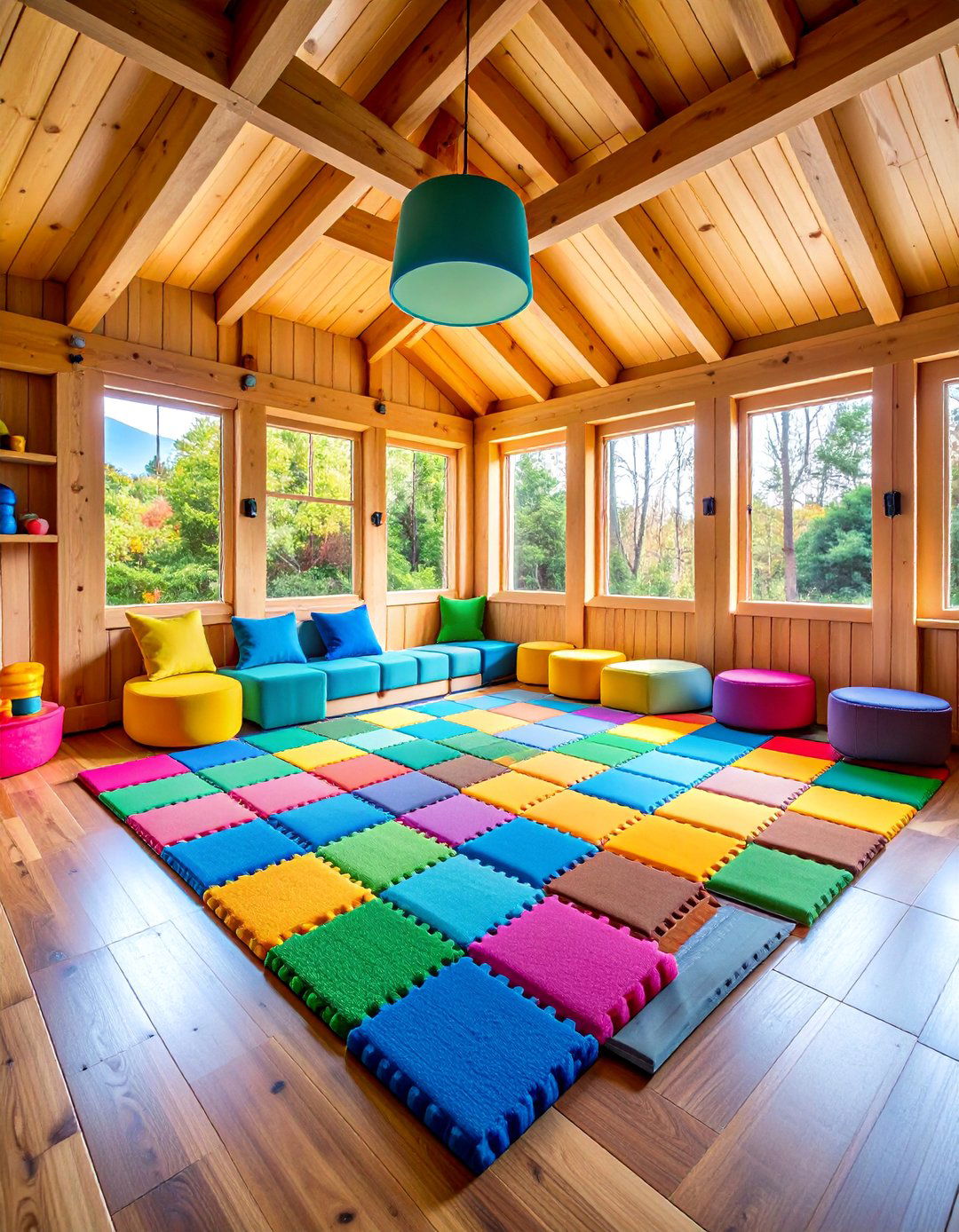 Interlocking Foam Tile Shed Floor for Play Areas - 25 Shed Floor Ideas