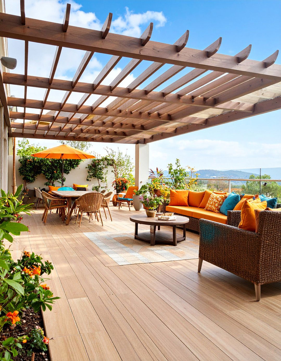 Interlocking Rubber Tile Pergola Comfort - 25 Pergola Flooring Ideas