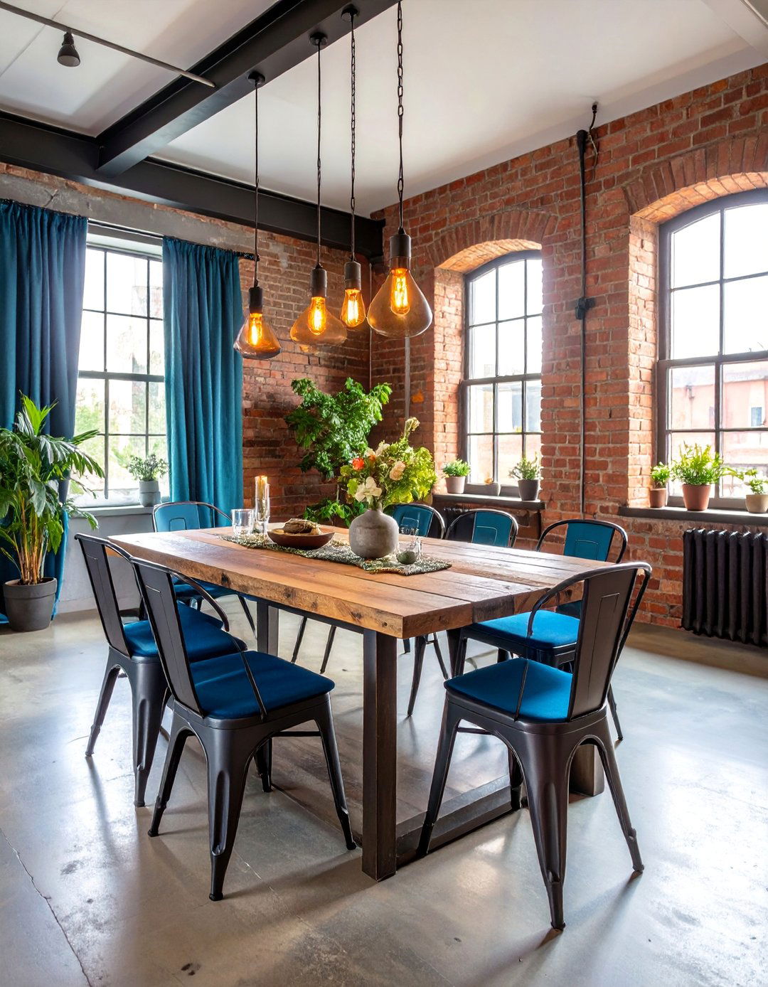 Iron and Reclaimed Wood Dining Room - 25 masculine dining room ideas