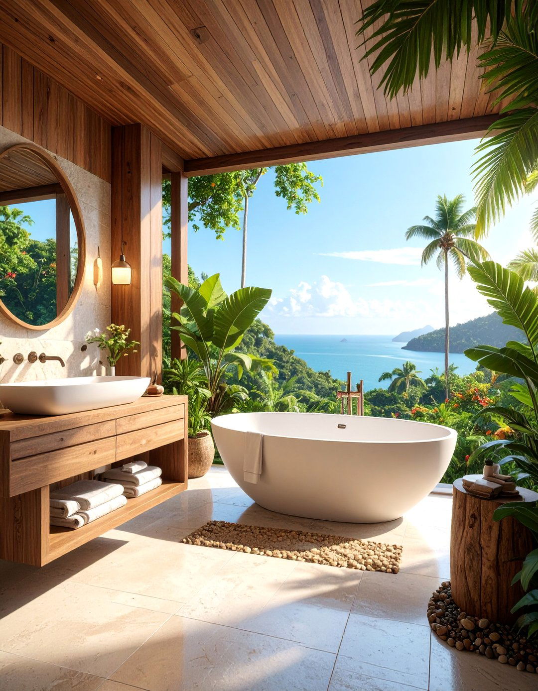 Island Getaway Tropical Bathroom - 25 Tropical Bathroom Ideas
