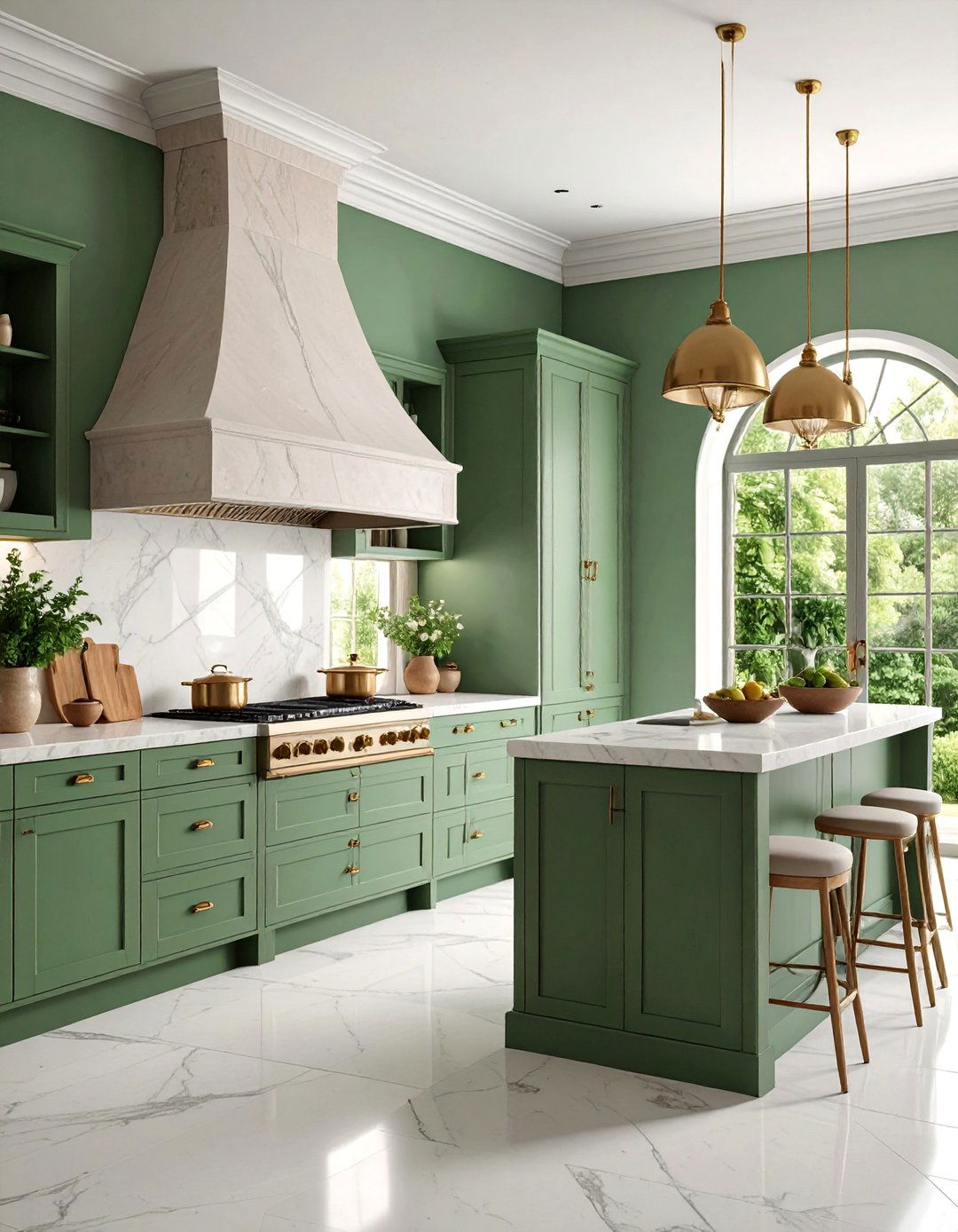 Italian Villa Kitchen with Stone Accents - 25 Mediterranean Kitchen Ideas