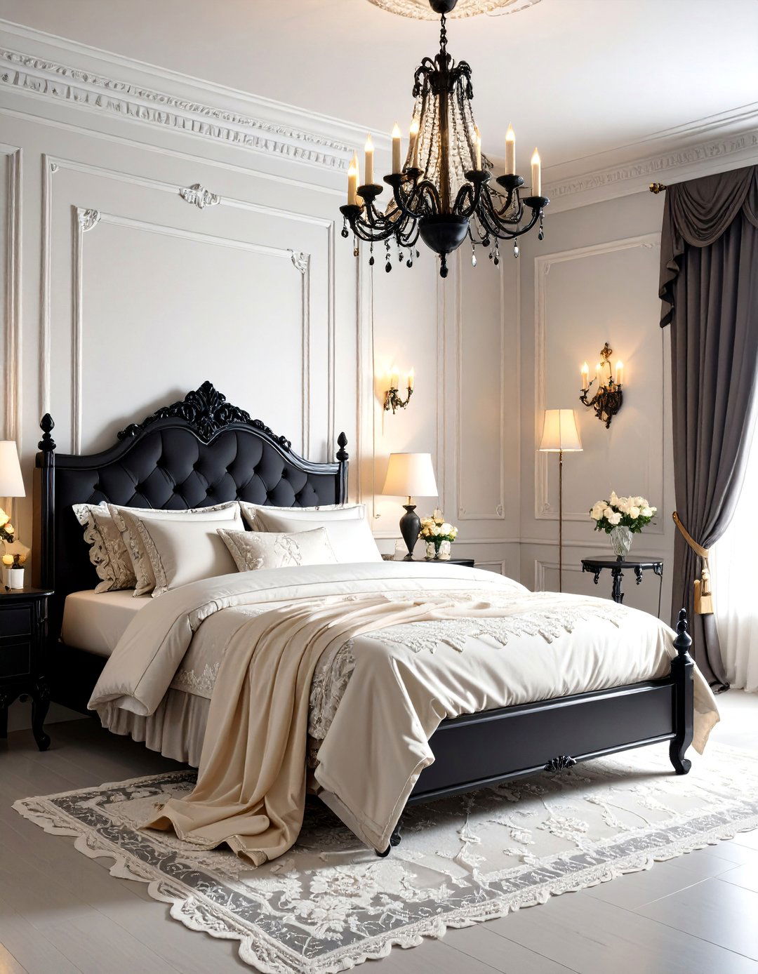 Ivory Gothic Bridal Chamber - 25 pastel goth bedroom ideas