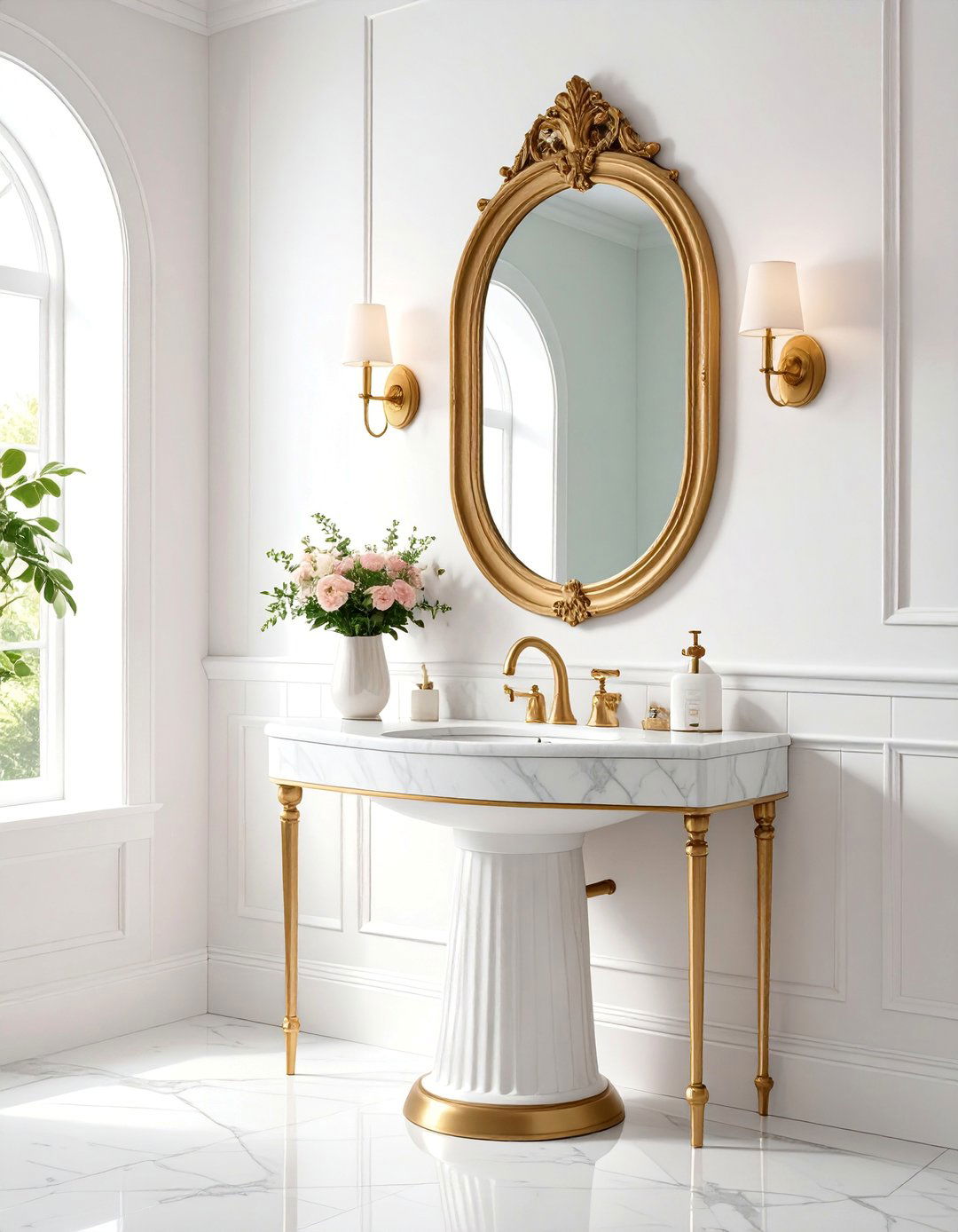 Ivory White Powder Room with Vintage Charm - 25 Off-white Paint Colors for Room