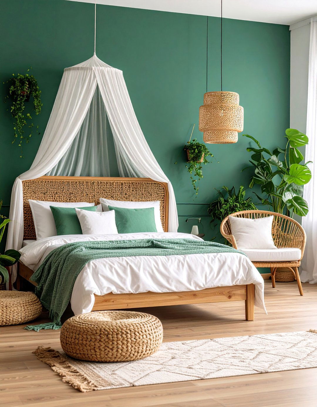Jade Green Botanical Garden Retreat - 25 Jade Green Bedroom Ideas