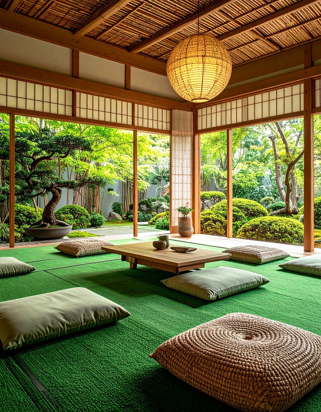 Jade Green Carpet Asian Zen Tranquility - 25 Green Carpet Living Room Ideas