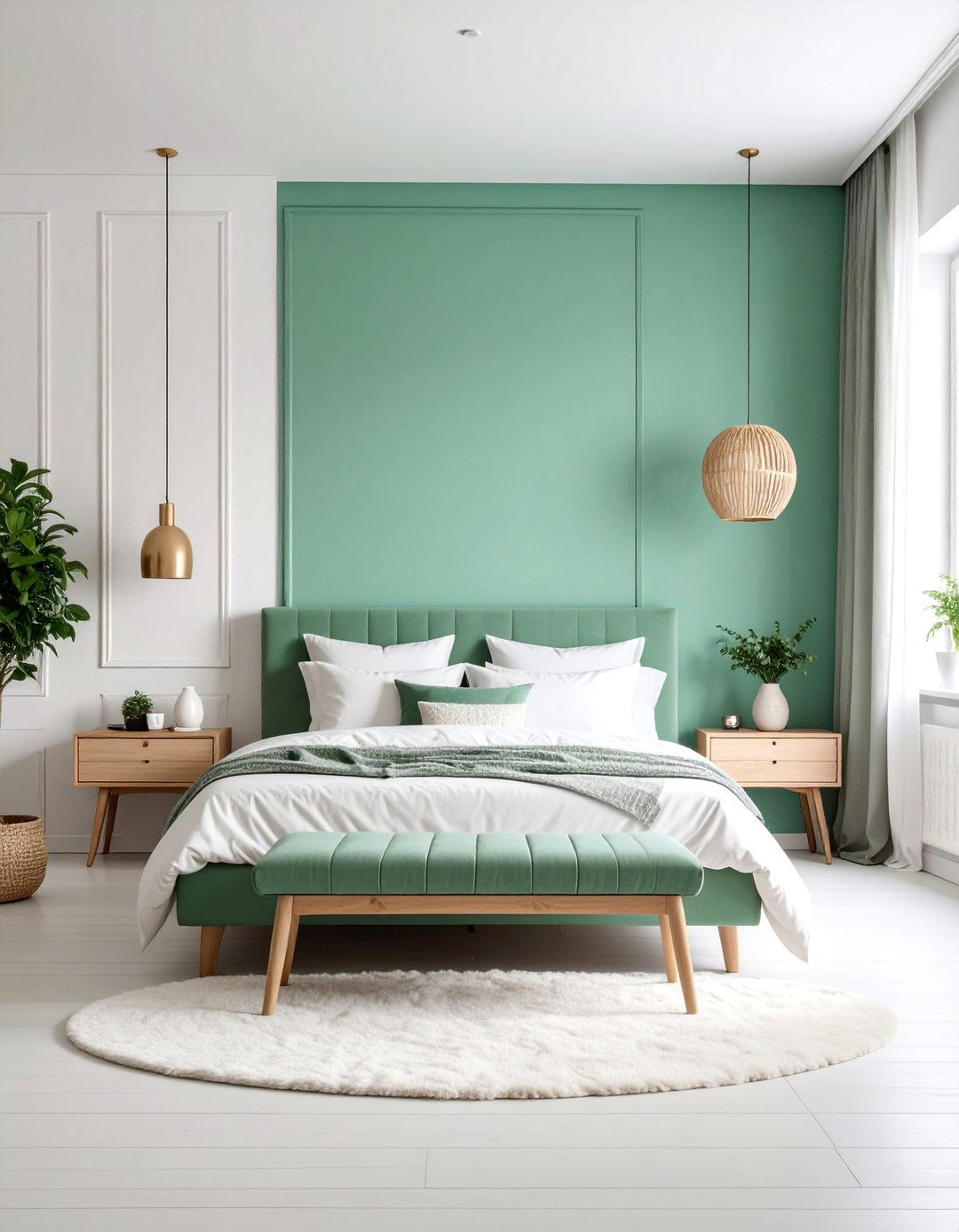 Jade Green Scandinavian Simplicity - 25 Jade Green Bedroom Ideas