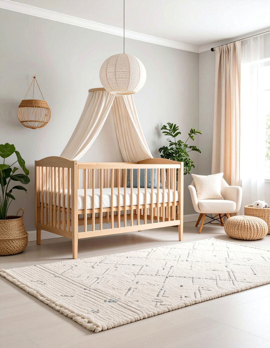 Japandi Baby Room with Natural Wood Accents - 25 Baby Room Ideas