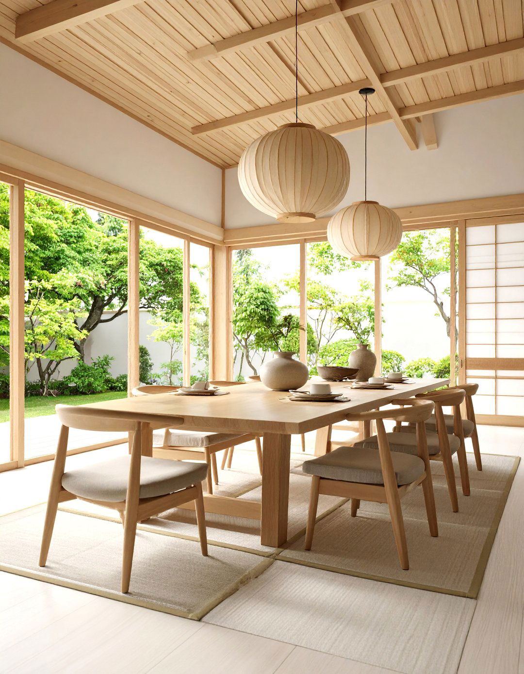 Japandi Dining Room with Japanese Scandinavian Fusion - 25 Dining Room Design Ideas