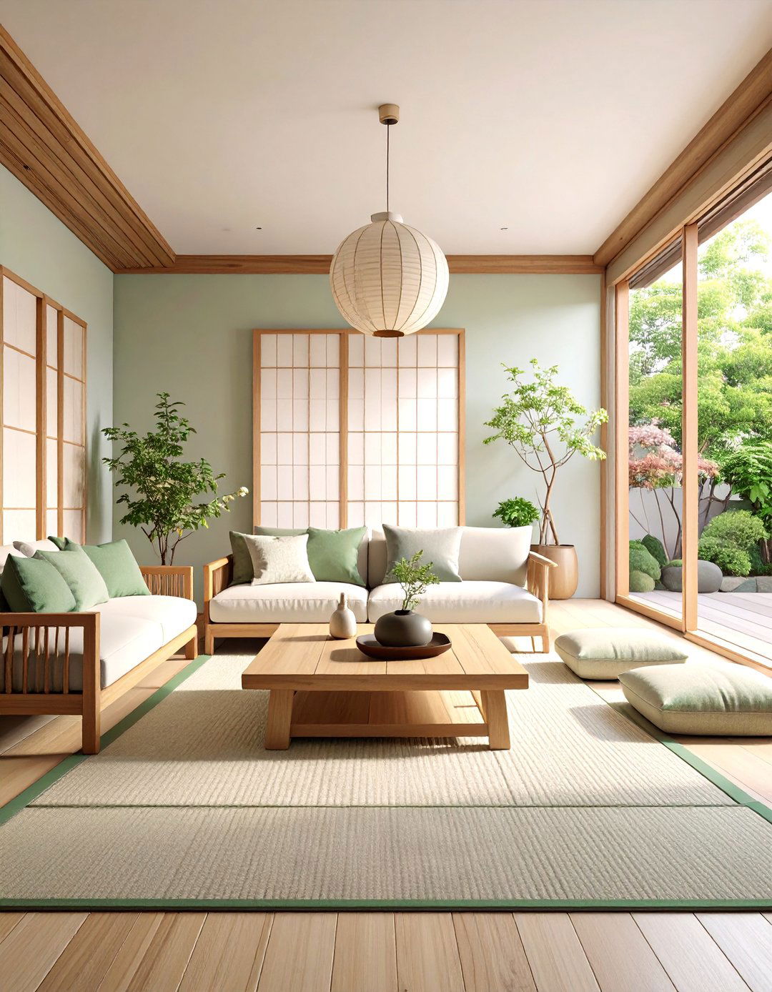 Japandi Greige Zen Living - 25 Greige Living Room Ideas