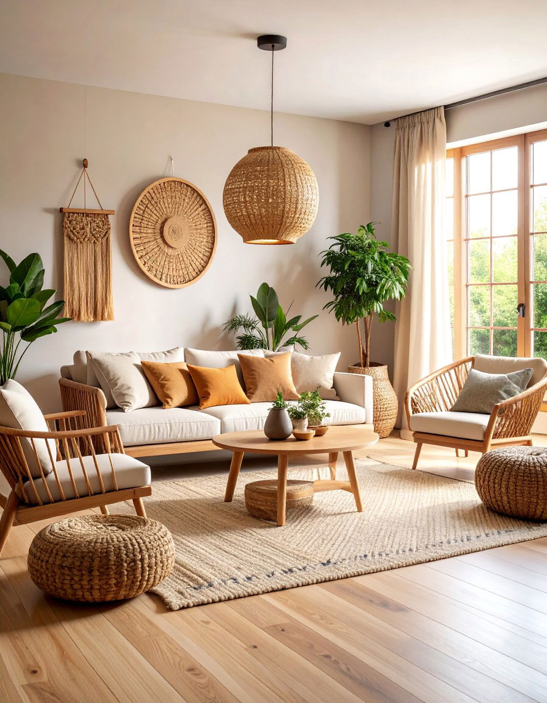Japandi Living Room with Scandinavian Japanese Fusion Elements - 25 Asian Living Room Ideas