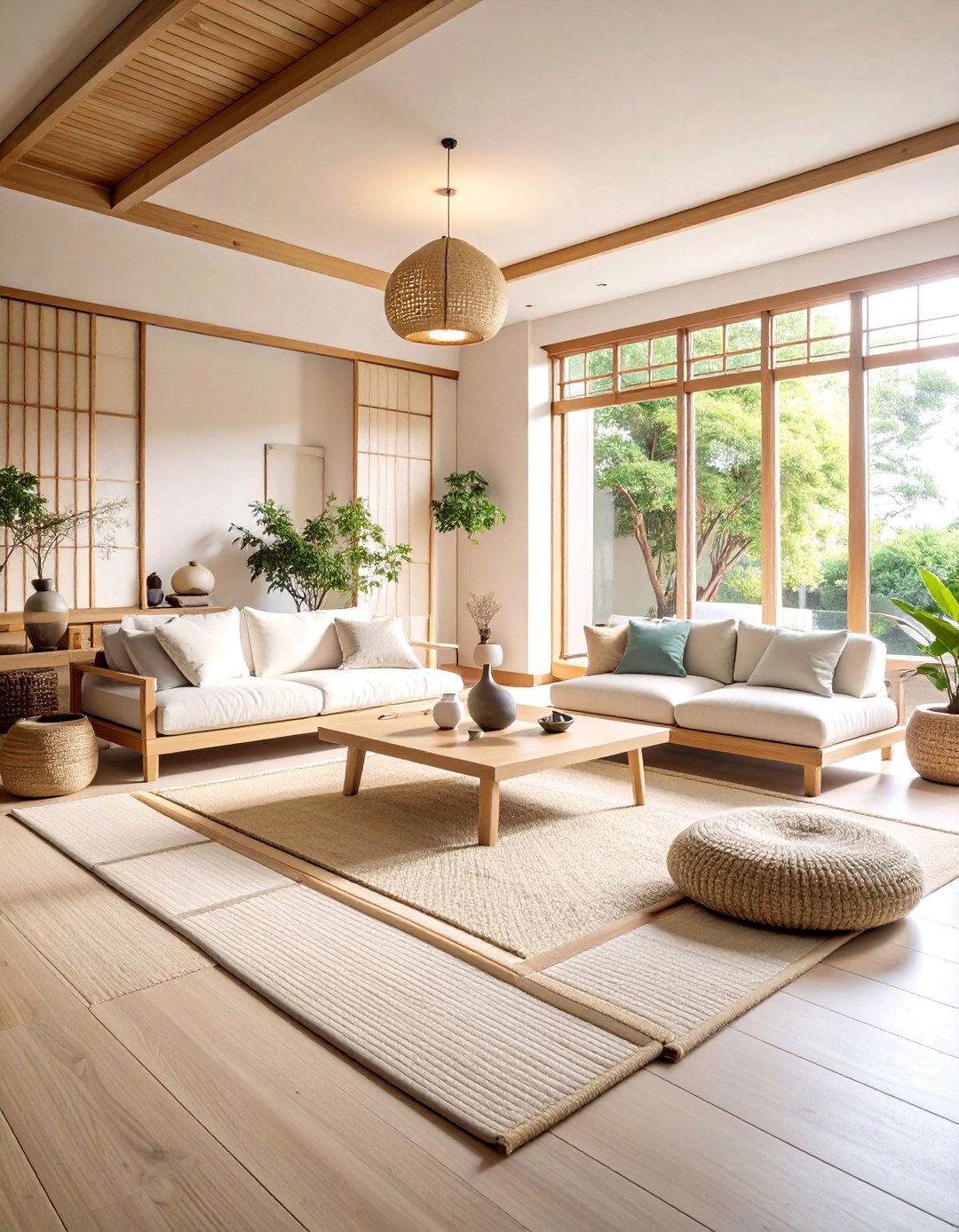 Japandi Style Apartment with Natural Materials - 25 Apartment Decorating Ideas