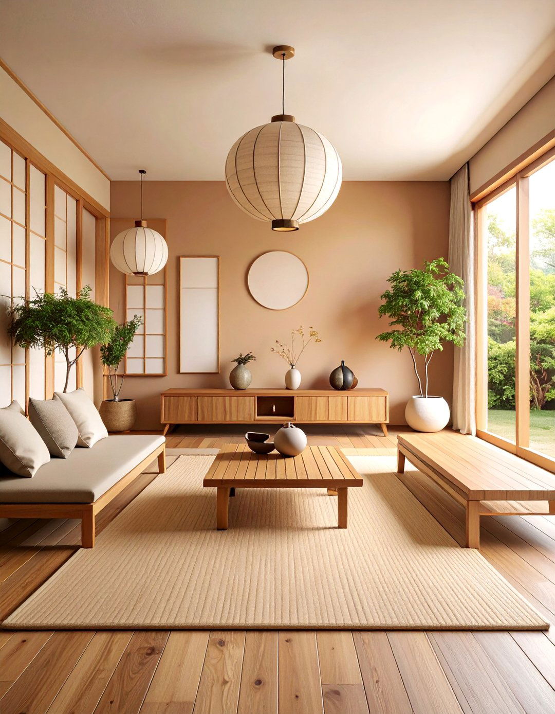 Japandi Style Zen Room with Low Furnishings - 25 Zen Room Ideas