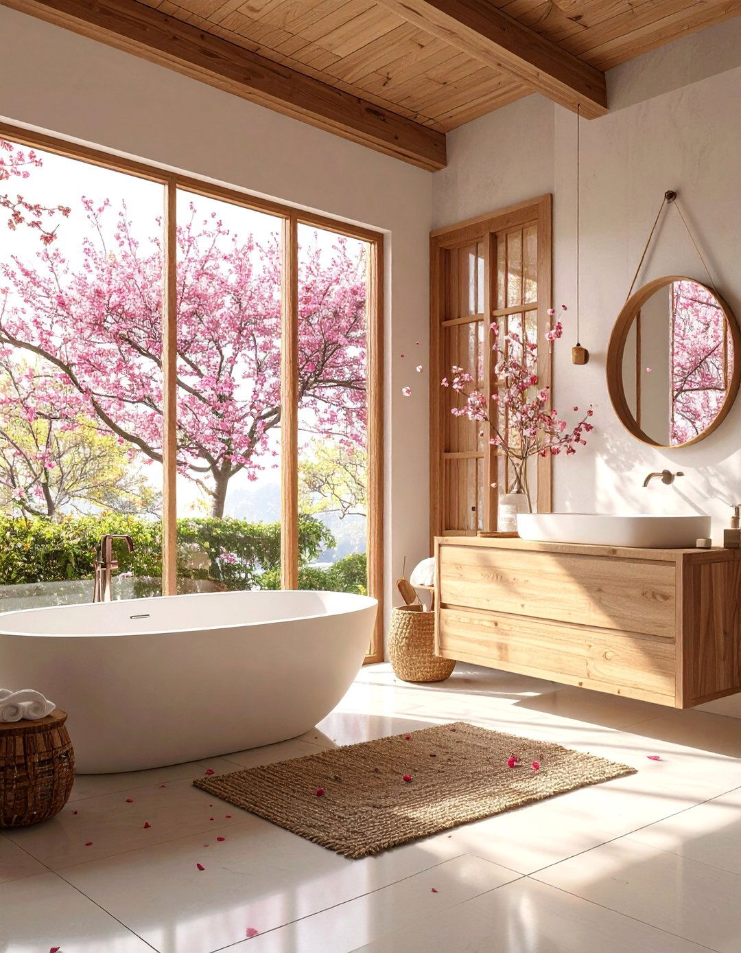 Japanese Cherry Blossom Art with Cultural Elegance