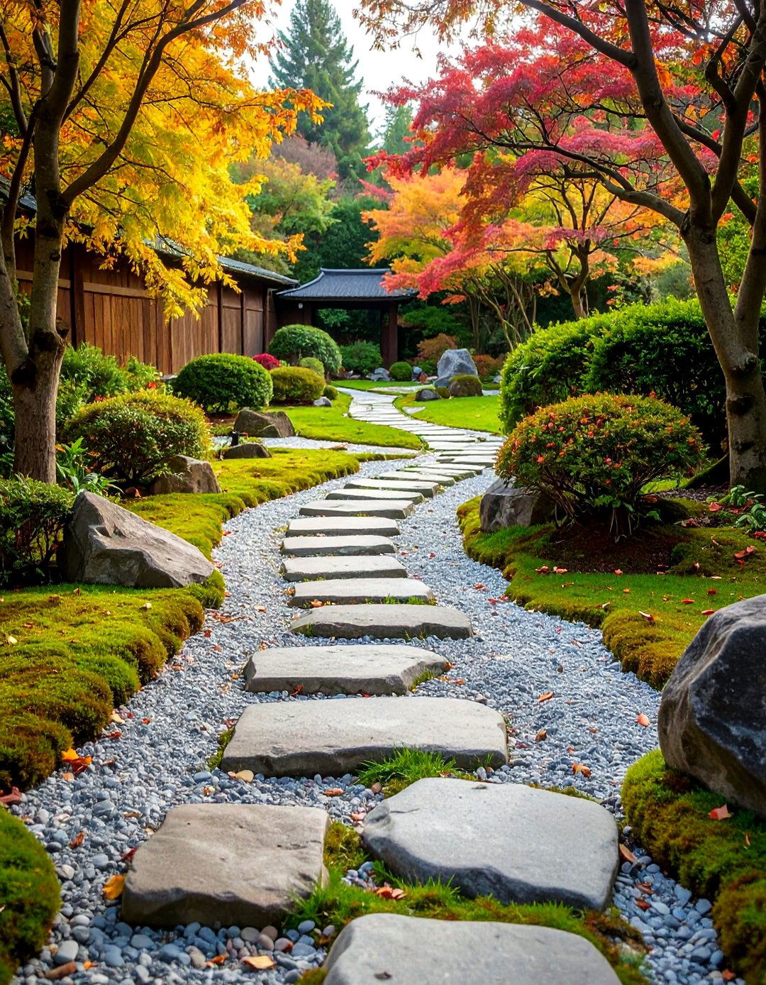 Japanese Inspired Cobblestone Garden Path - 25 Cobble Stone Walkway Ideas