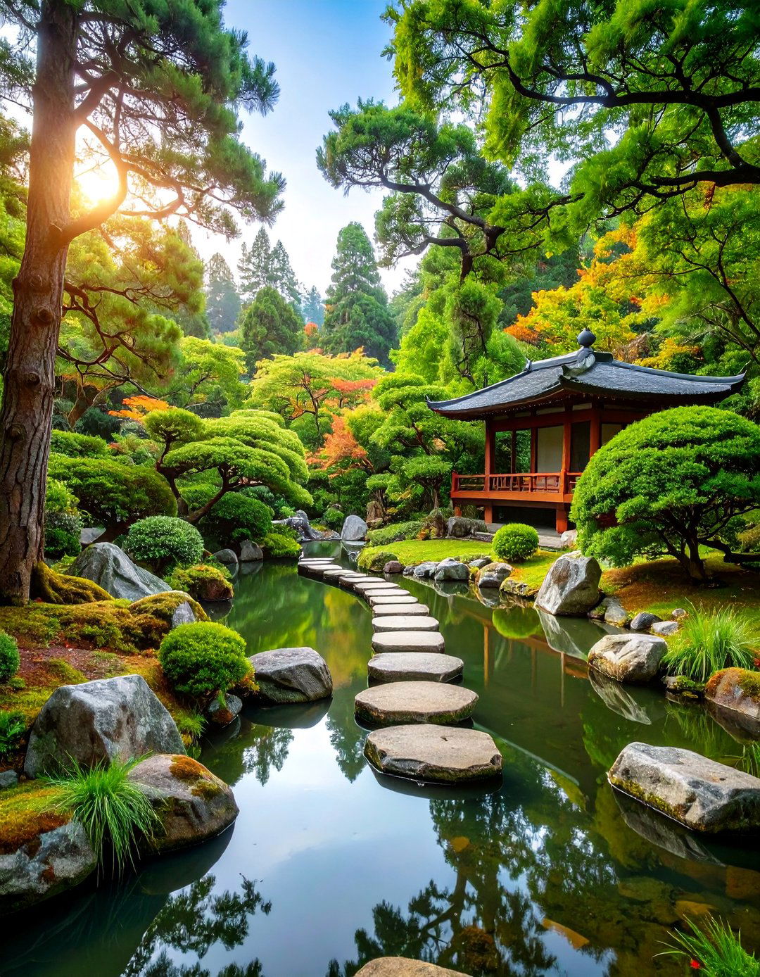 Japanese Inspired Evergreen Garden - 25 Front Yard Evergreen Landscaping Ideas