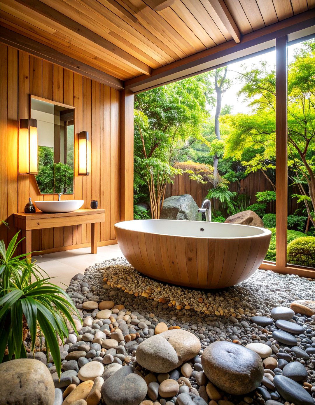 Japanese Inspired Minimalist Zen Retreat - 25 Large Bathroom Ideas