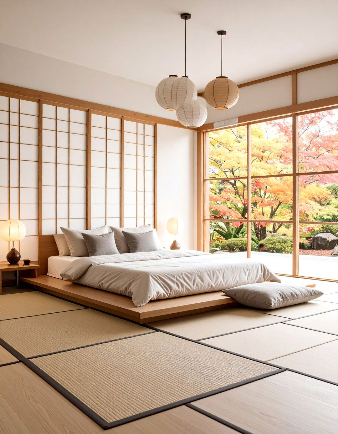 Japanese Inspired Tatami Bed Nook with Sliding Screens - 25 Bed Nook Ideas