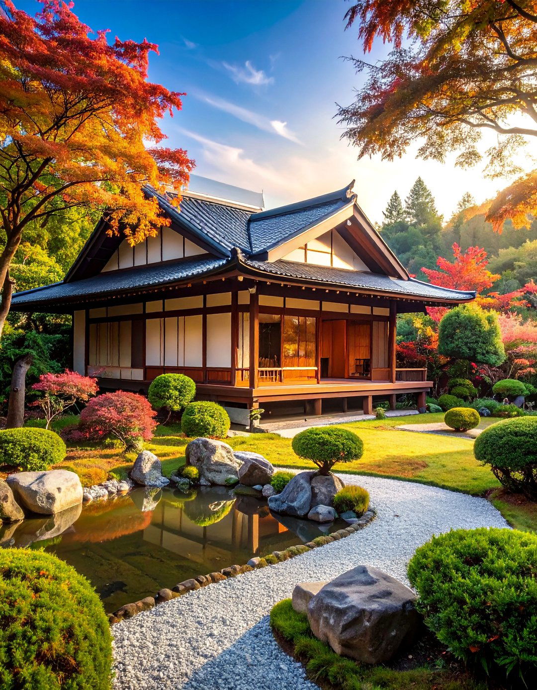 Japanese Inspired Zen Garden Integration - 25 Minimalist House Exterior Ideas