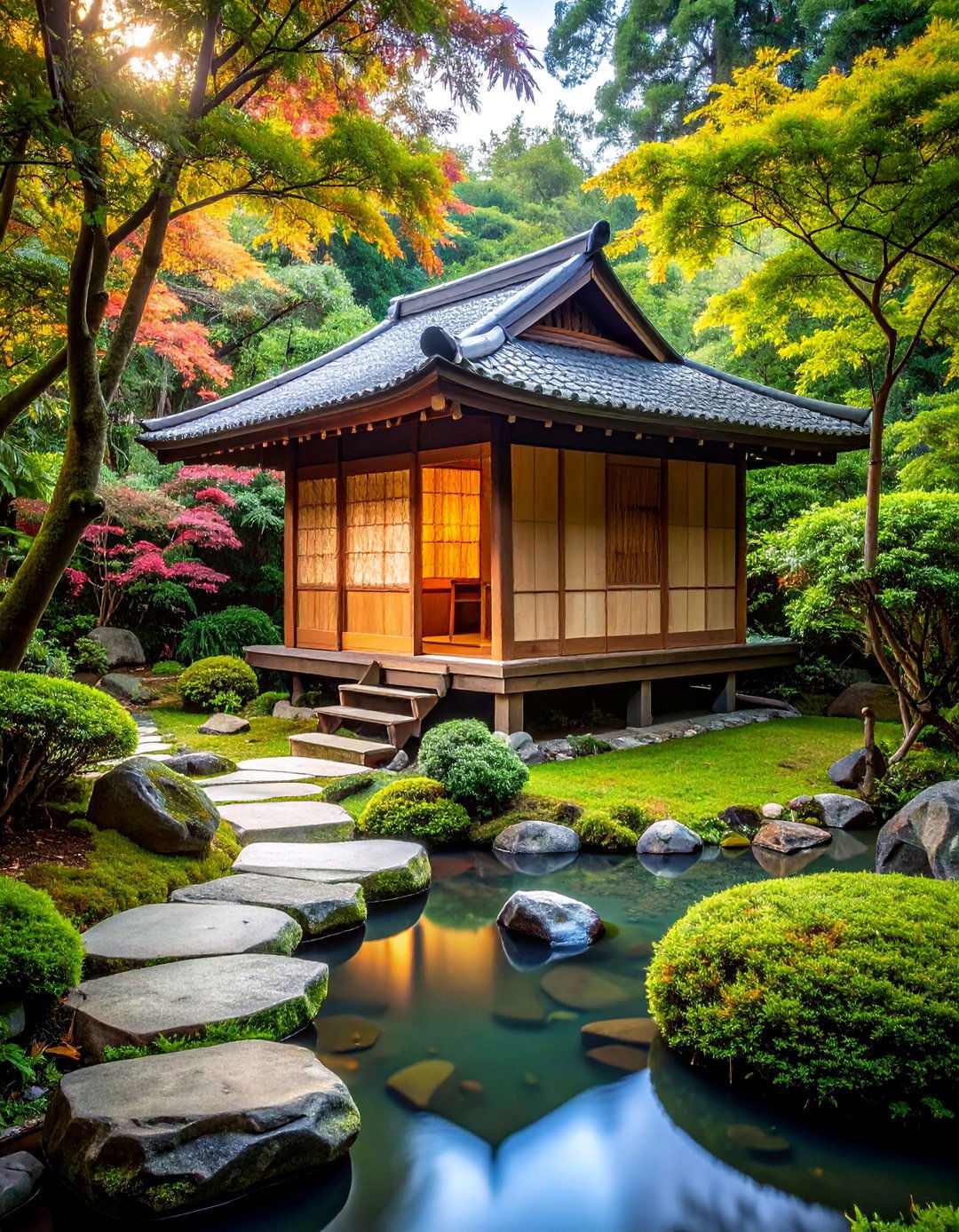 Japanese Inspired Zen Outhouse with Bamboo Elements - 25 Outhouse Design Ideas