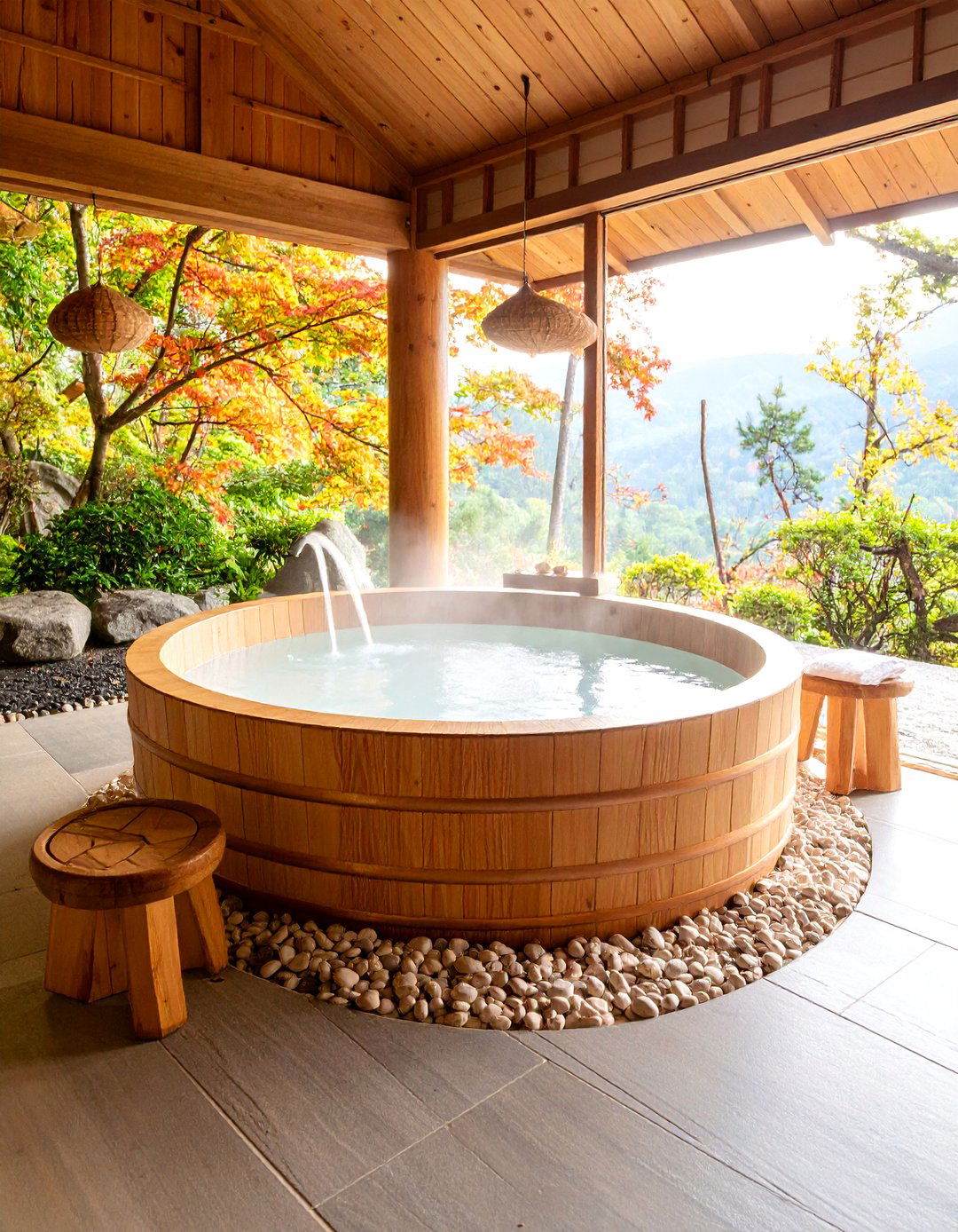 Japanese Onsen Inspired Soaking Sanctuary - 25 Natural Bathroom Ideas