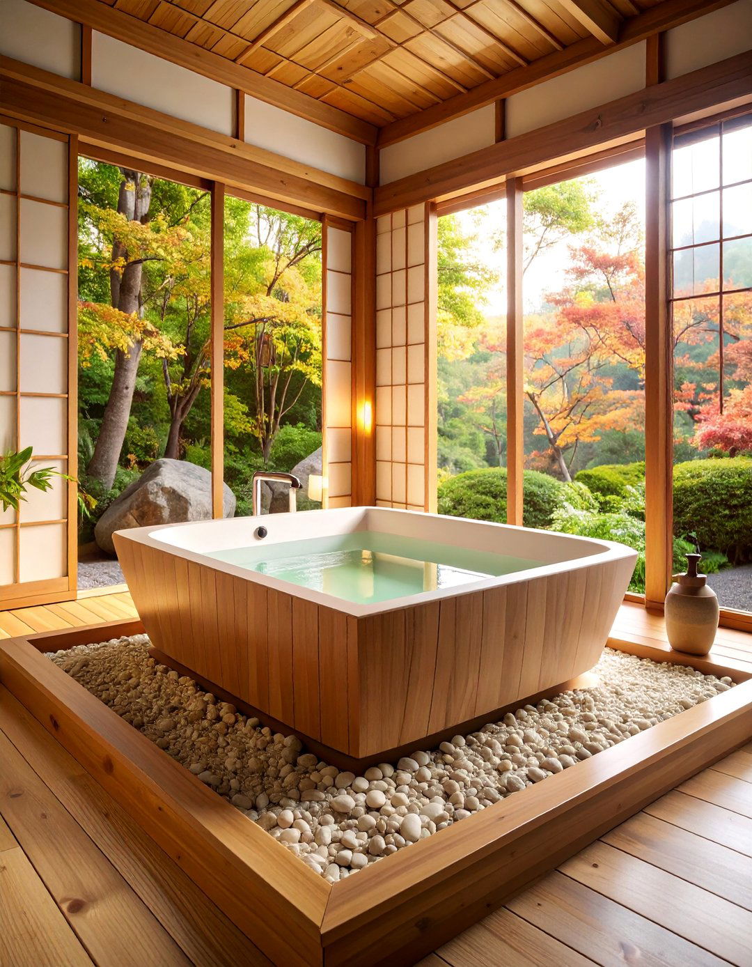 Japanese Soaking Tub Zen Oasis - 25 Zen Bathroom Ideas