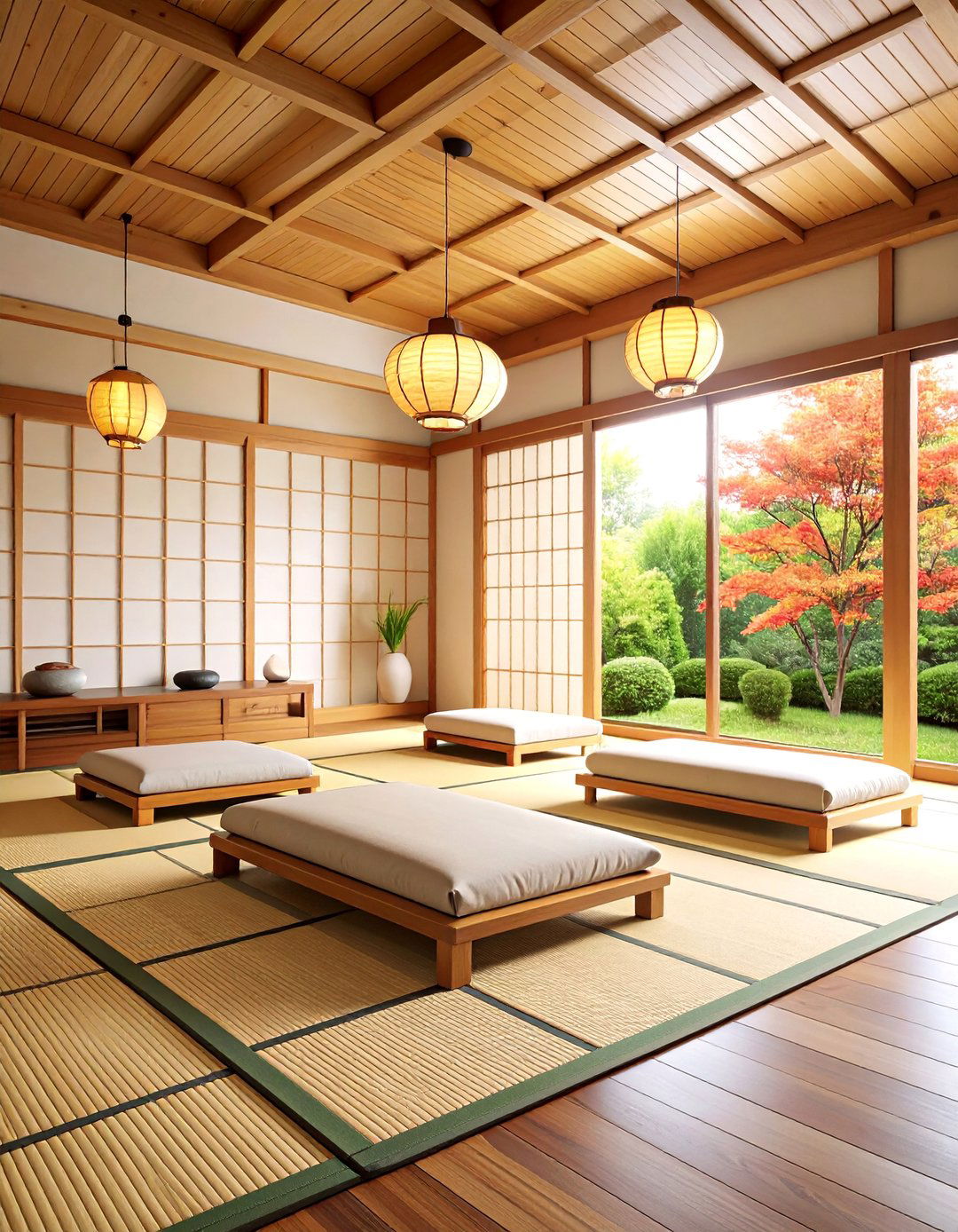 Japanese Tatami Massage Room with Traditional Serenity - 25 Massage Room Setup Ideas
