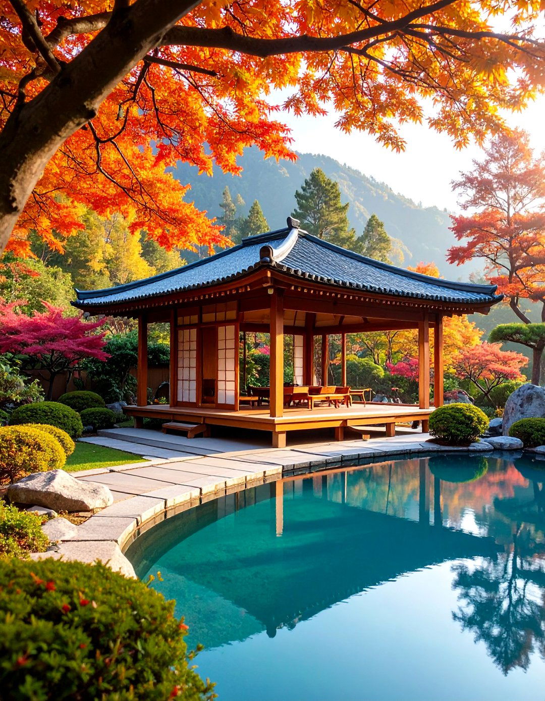Japanese Tea House Pool Gazebo - 25 Pool Gazebo Ideas