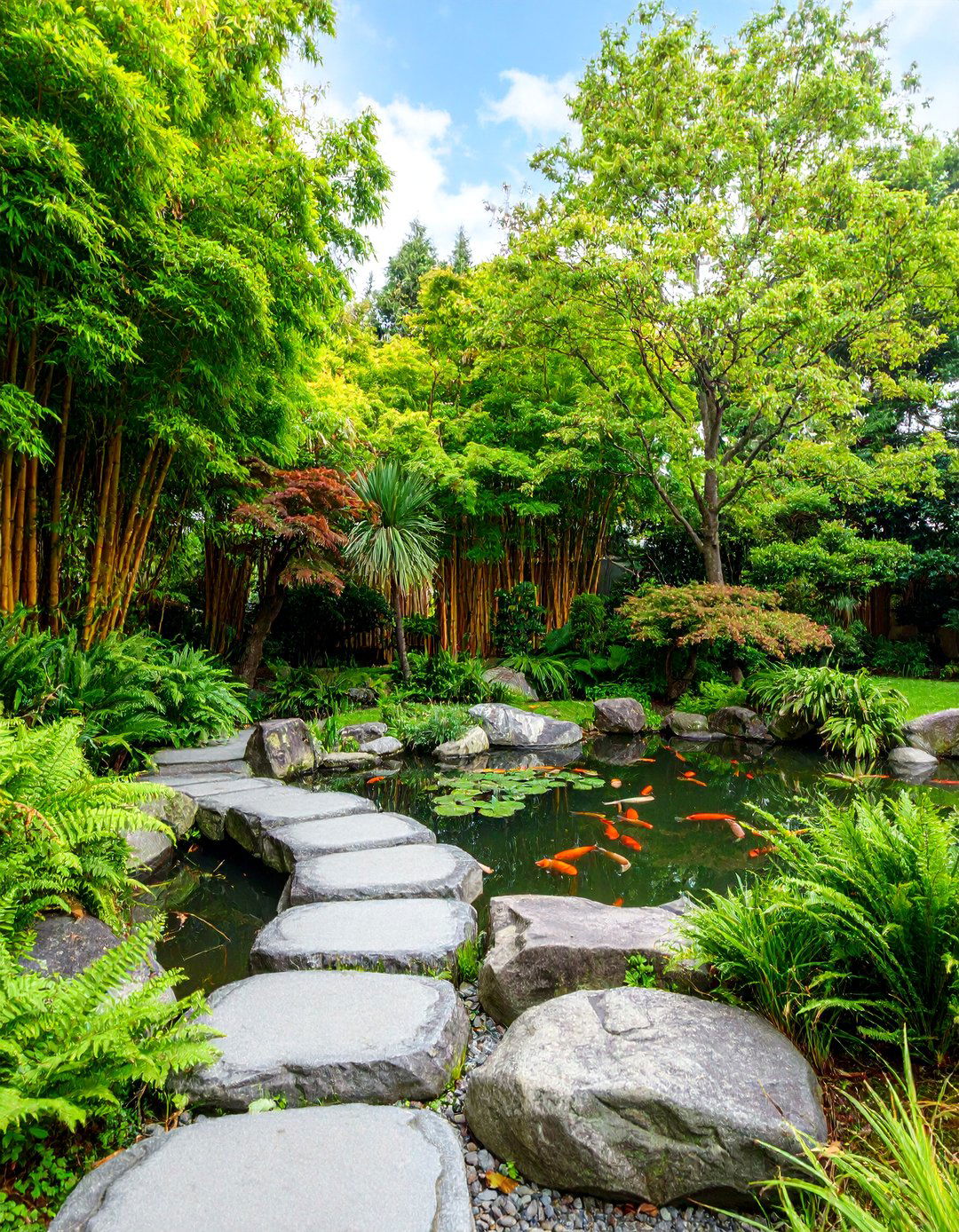 Japanese Tropical Fusion Garden with Zen Elements - 25 Tropical Landscape Ideas