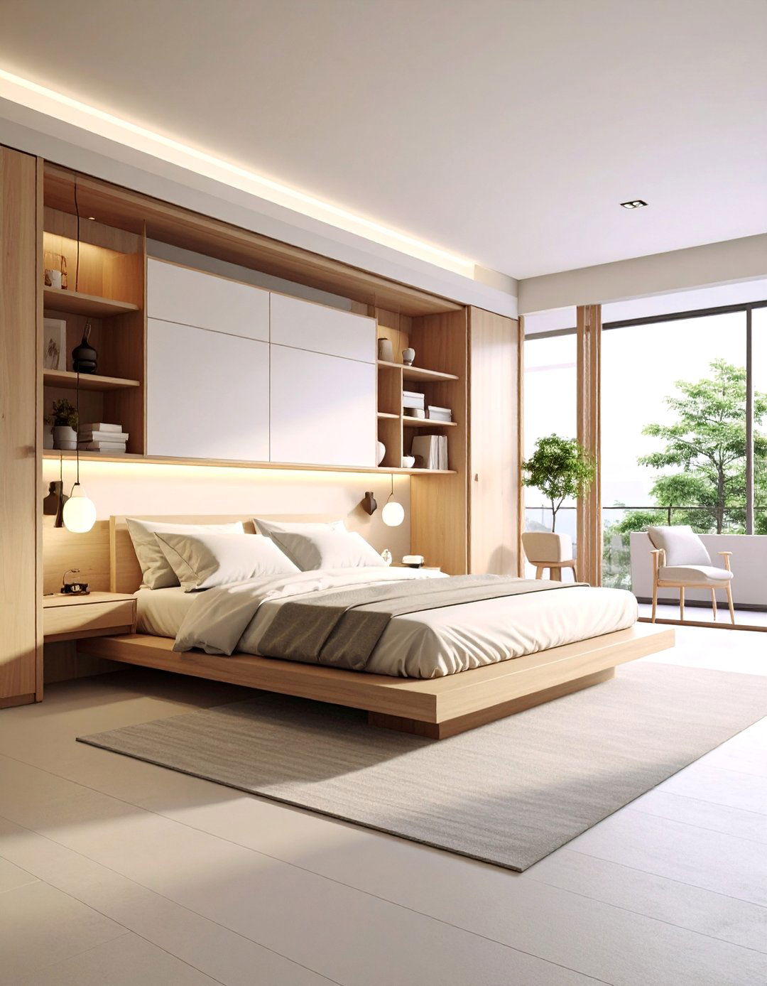 Japanese Urban Apartment Bedroom with Space Saving Solutions - 25 Asian Bedroom Ideas