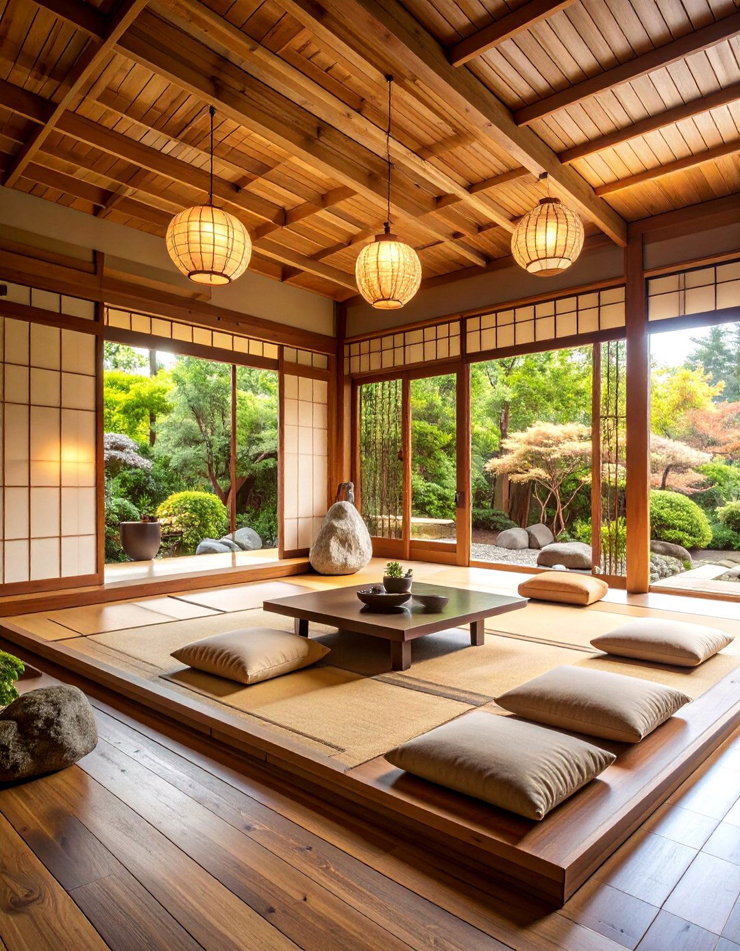Japanese Zen California Room with Tranquil Elements - 25 California Room Design Ideas
