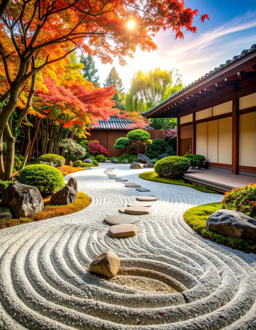 Japanese Zen Garden - 25 Small Front Yard Landscaping Ideas