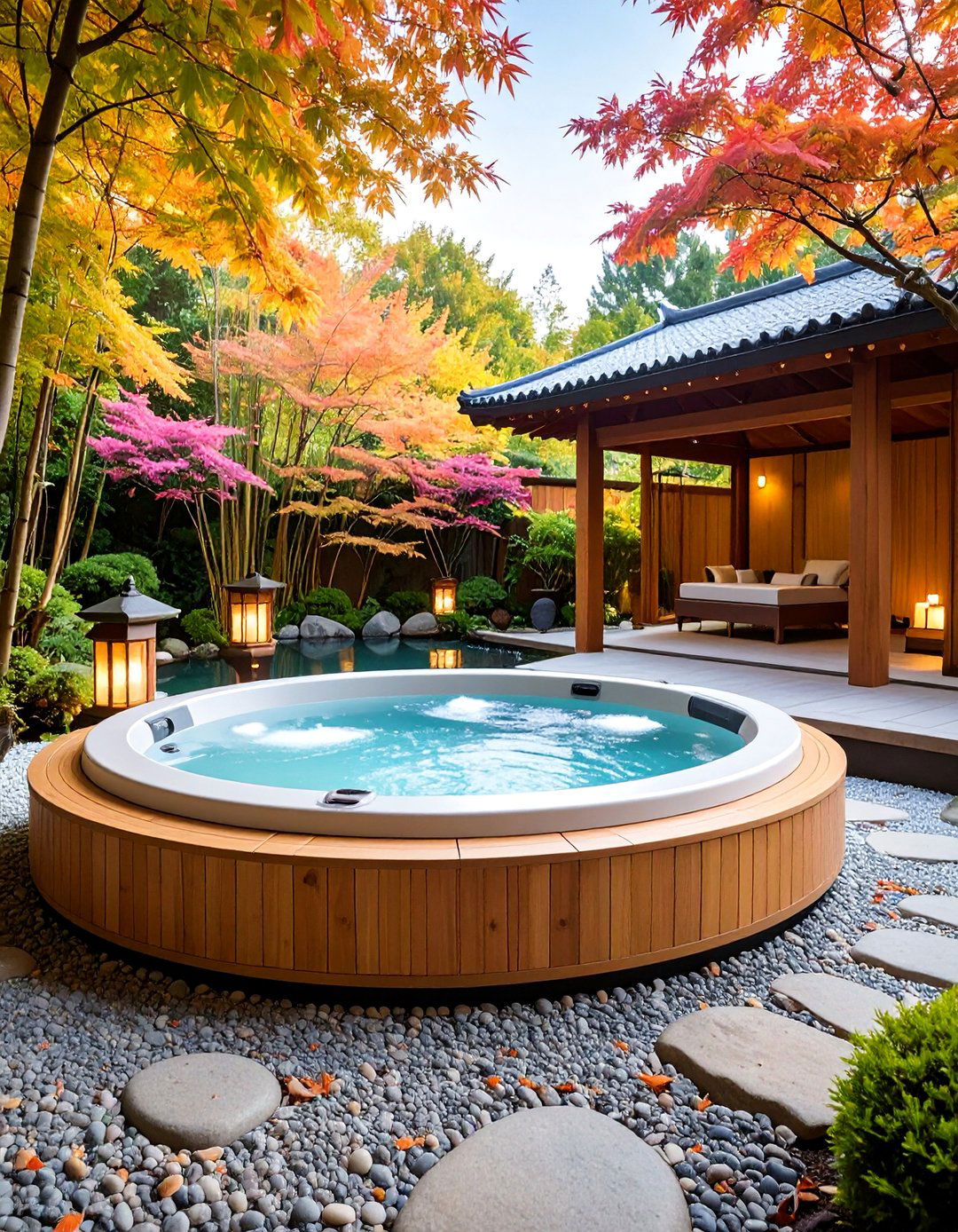 Japanese Zen Garden Hot Tub - 25 Hot Tub Landscaping Ideas