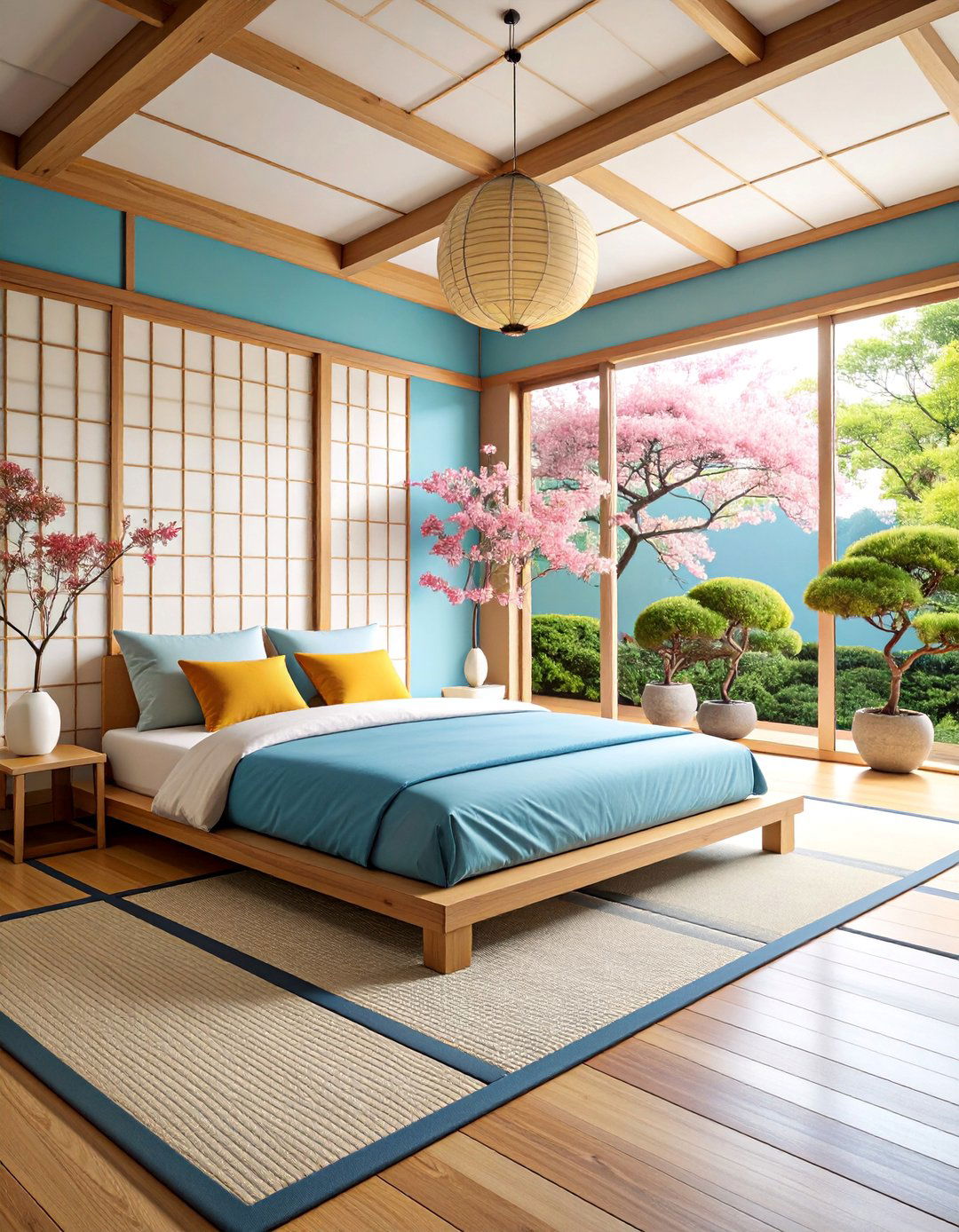 Japanese Zen Guest Room with Natural Materials - 25 guest room ideas