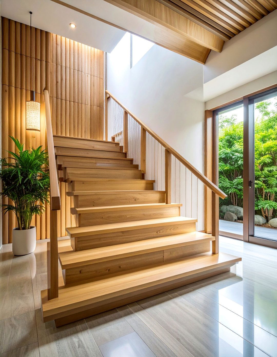 Japanese Zen Minimalist Design - 25 Stair Riser Ideas