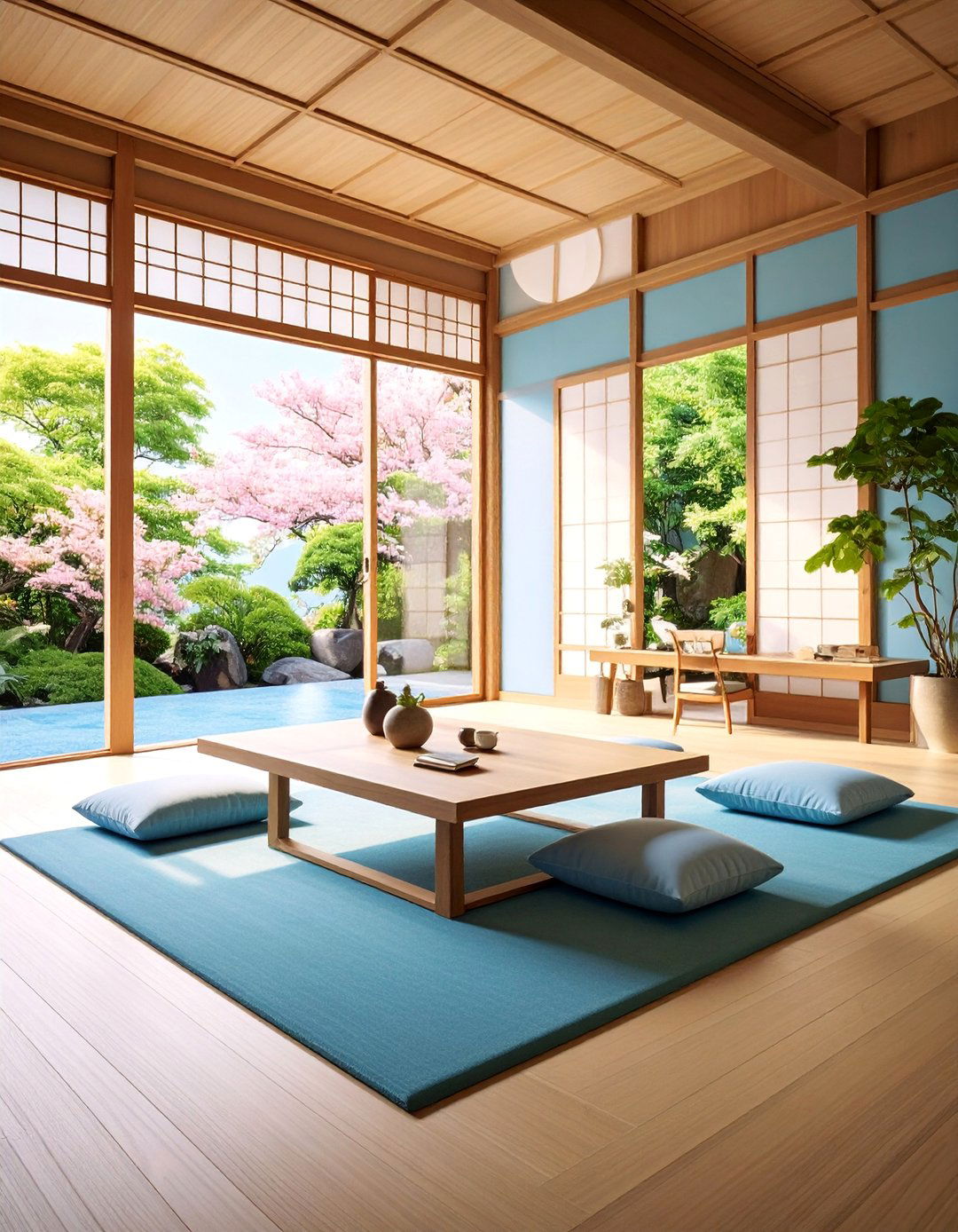 Japanese Zen Minimalist Office - 25 Modern Home Office Ideas