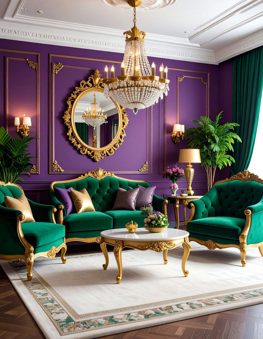 Jewel Box Living Room with Rich Colors - 25 Living Room Design Ideas