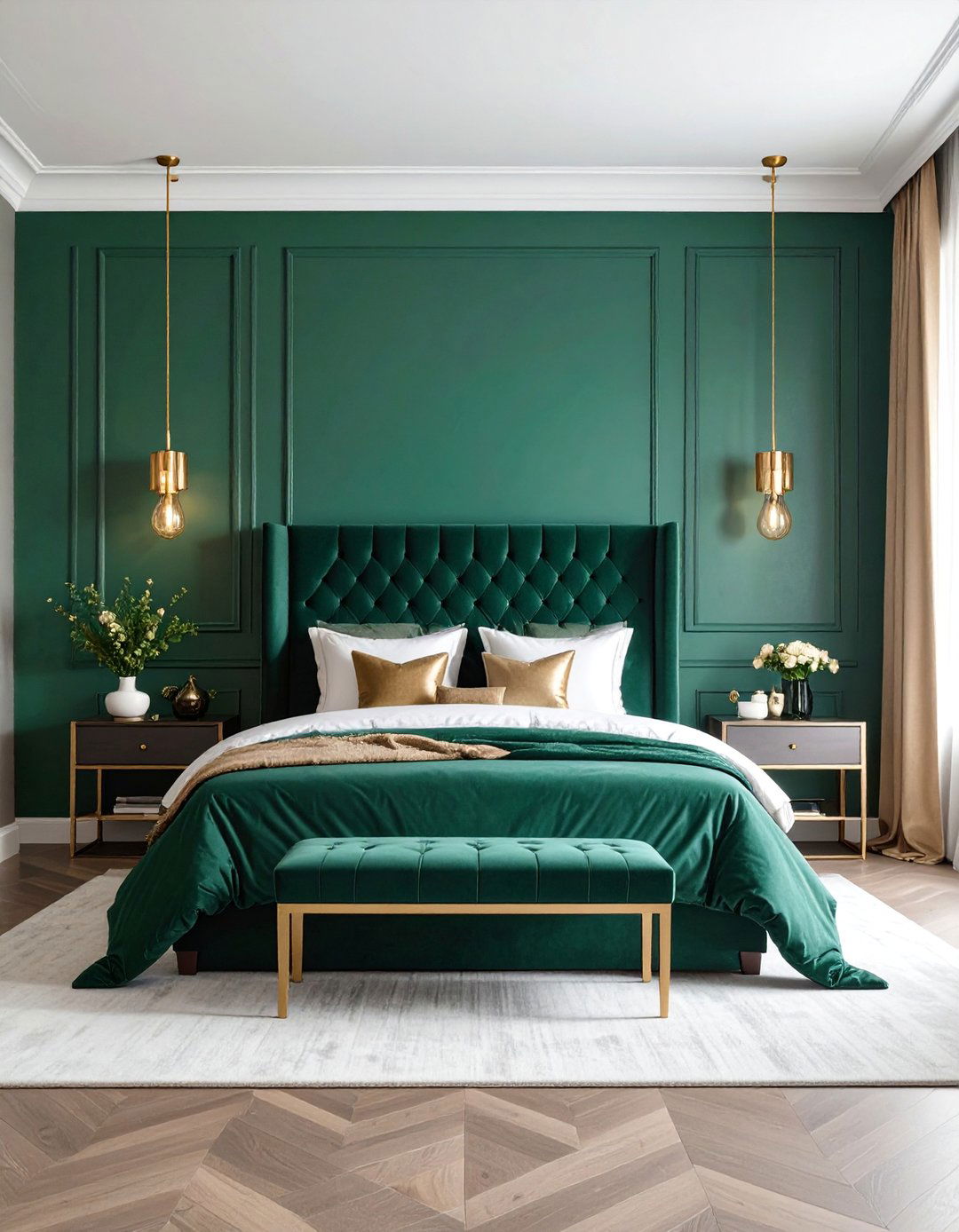 Jewel Tone Accent Wall Design - 25 romantic bedroom ideas