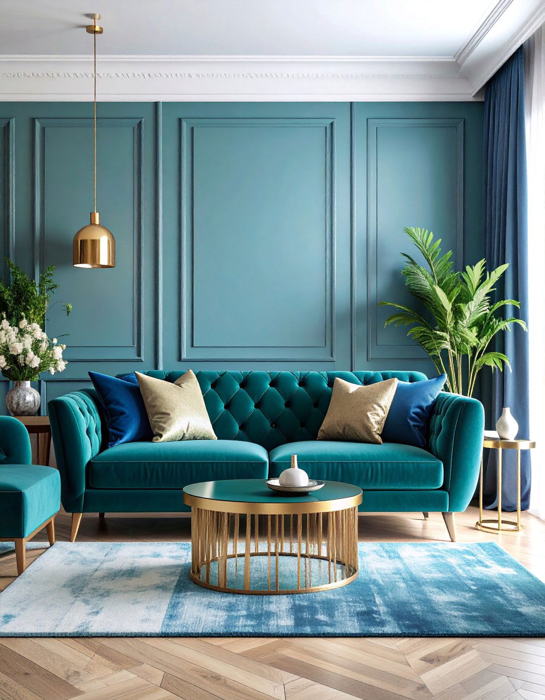 Jewel Tone Drama - 25 Mismatched Sofas in Living Room Ideas