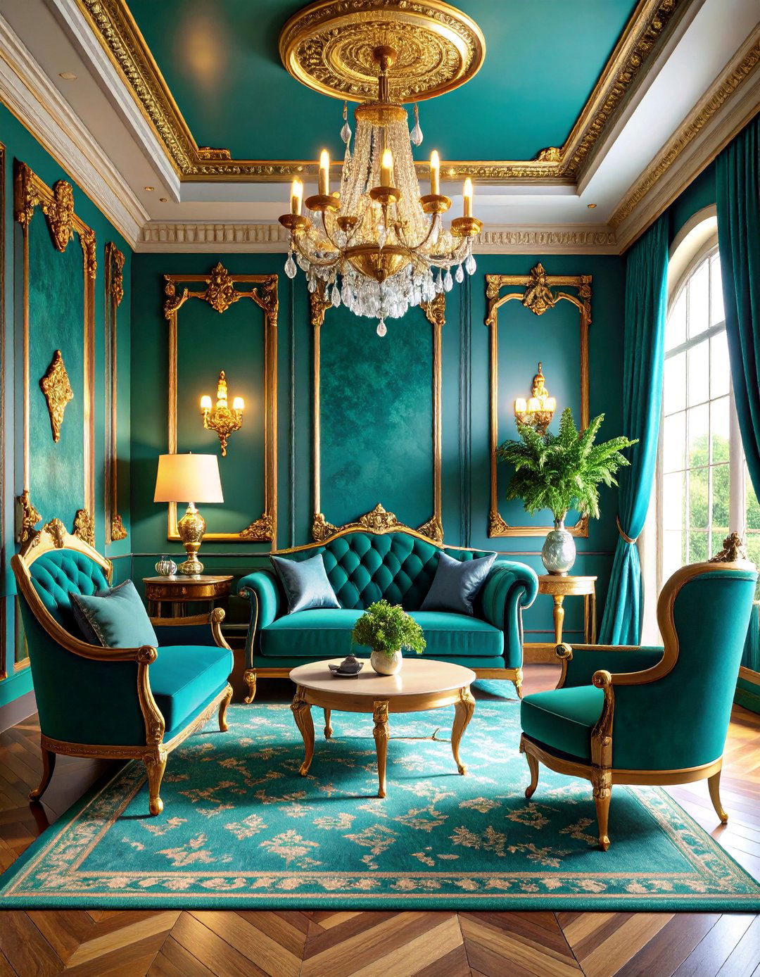 Jewel Tone Elegant Morning Room - 25 Morning Room Ideas